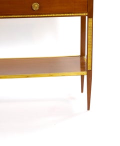 Italian Mahogany Wood / Parcel Gilt Neoclassical Style Hall Table/ Server