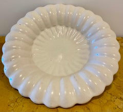 Dutch White Delft GADROONED Charger, Late 17th Century