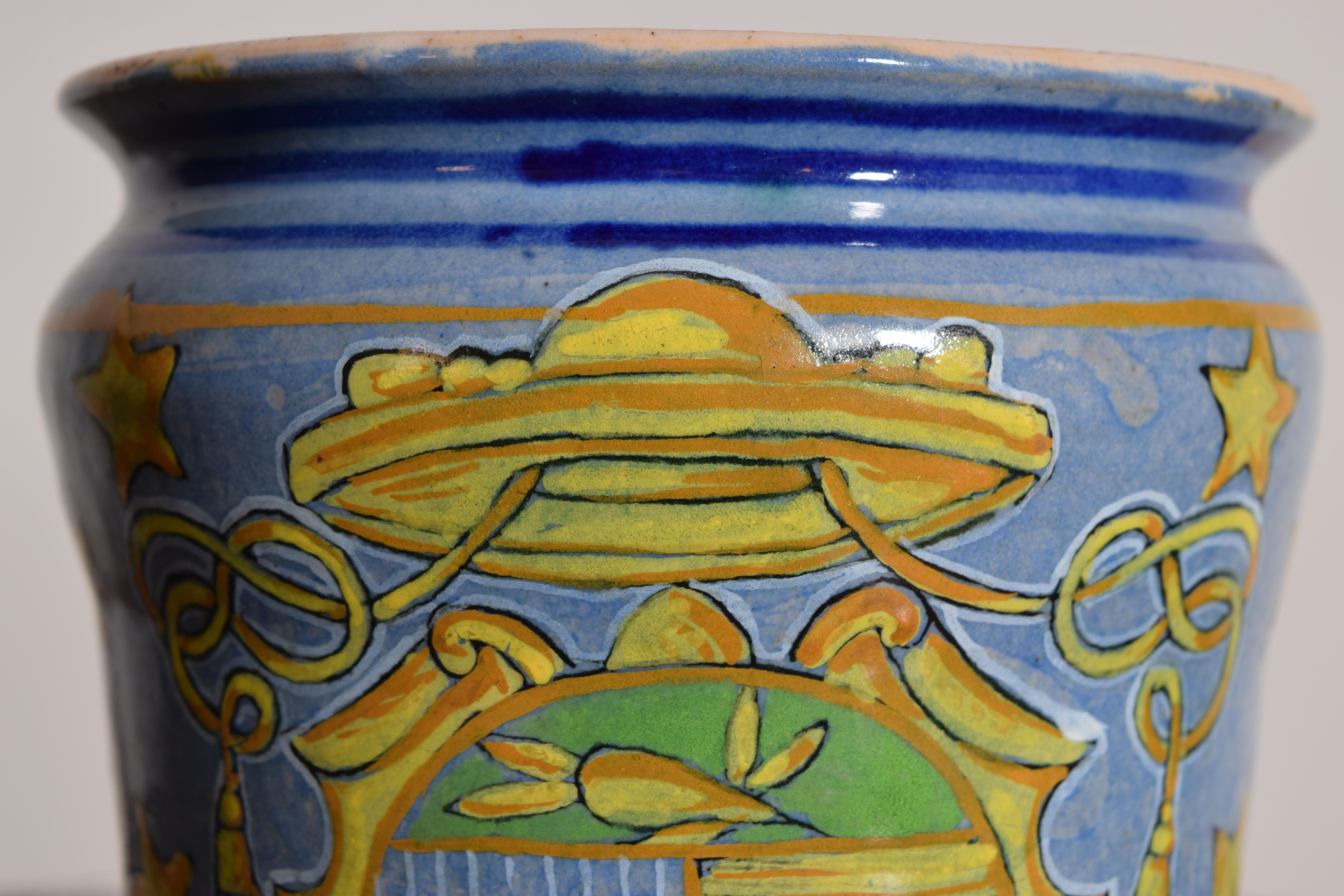 Italienischer Maiolica-Apothekenkrug (19. Jahrhundert) im Angebot