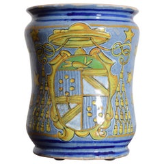 Italian Maiolica Haraldic Pharmacy Jar