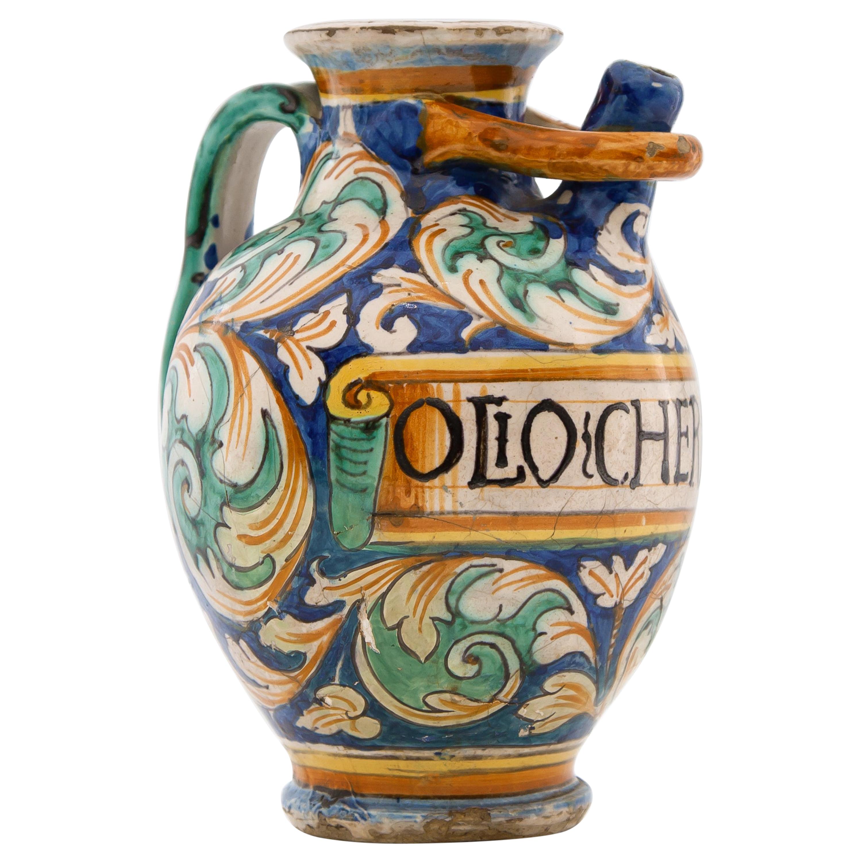 Italian Maiolica Pharmacy Jar