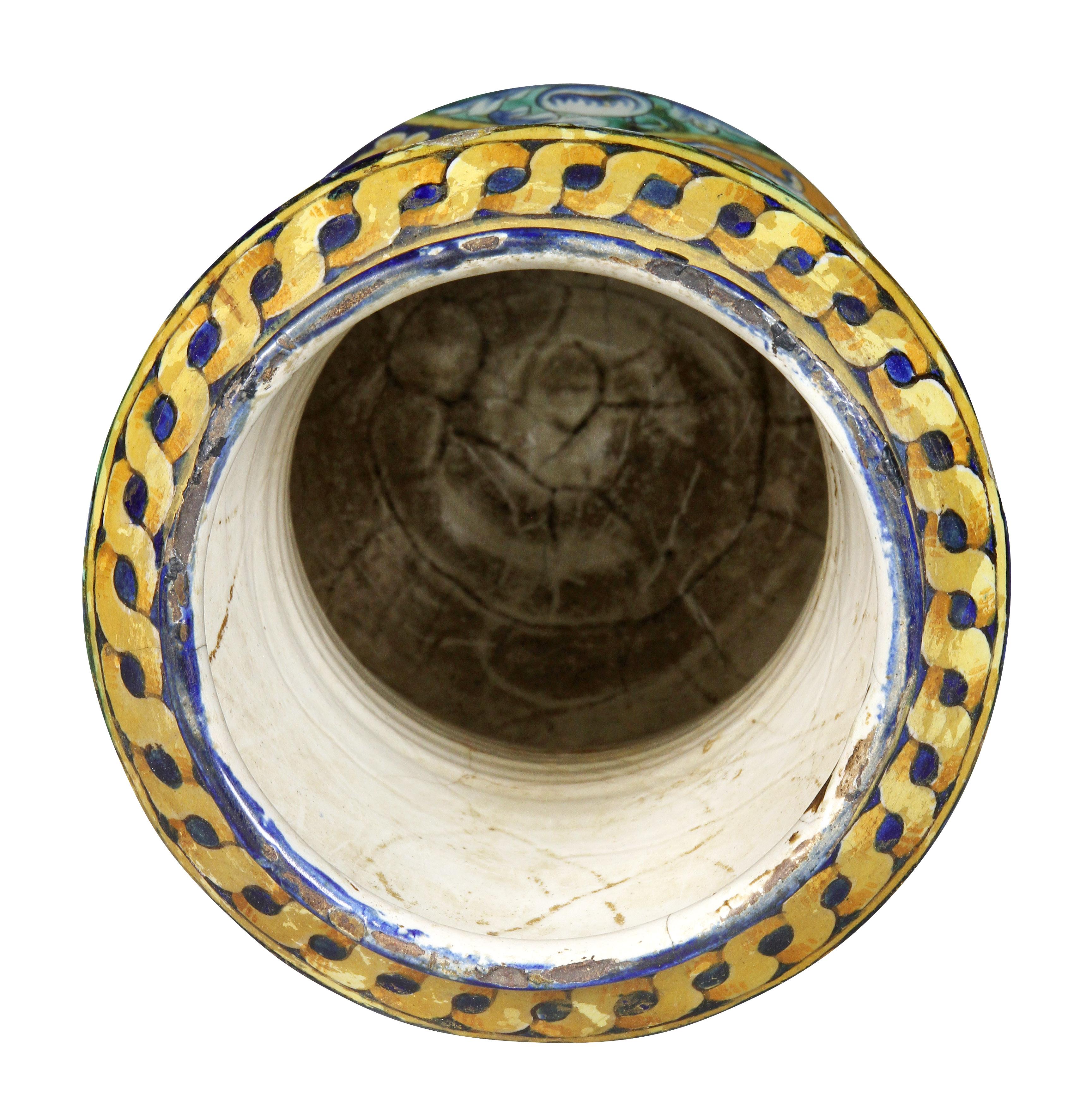 Italian Majolica Albarello or Apothecary Jar 3