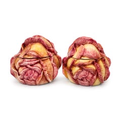 Italian Majolica Artichoke Covered Boxes by Ceramiche Carmen, 1998