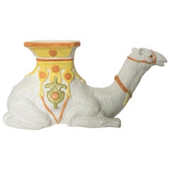 Italian Majolica Camel Side Table or Garden Seat
