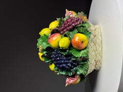 Italian Majolica ceramic fruit bowl
