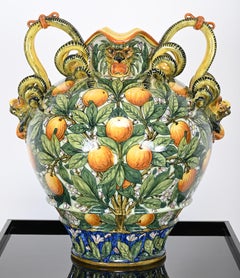 Italian Majolica Floor Vase, 1950s Firenze