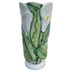 Italian Majolica Floral Vase