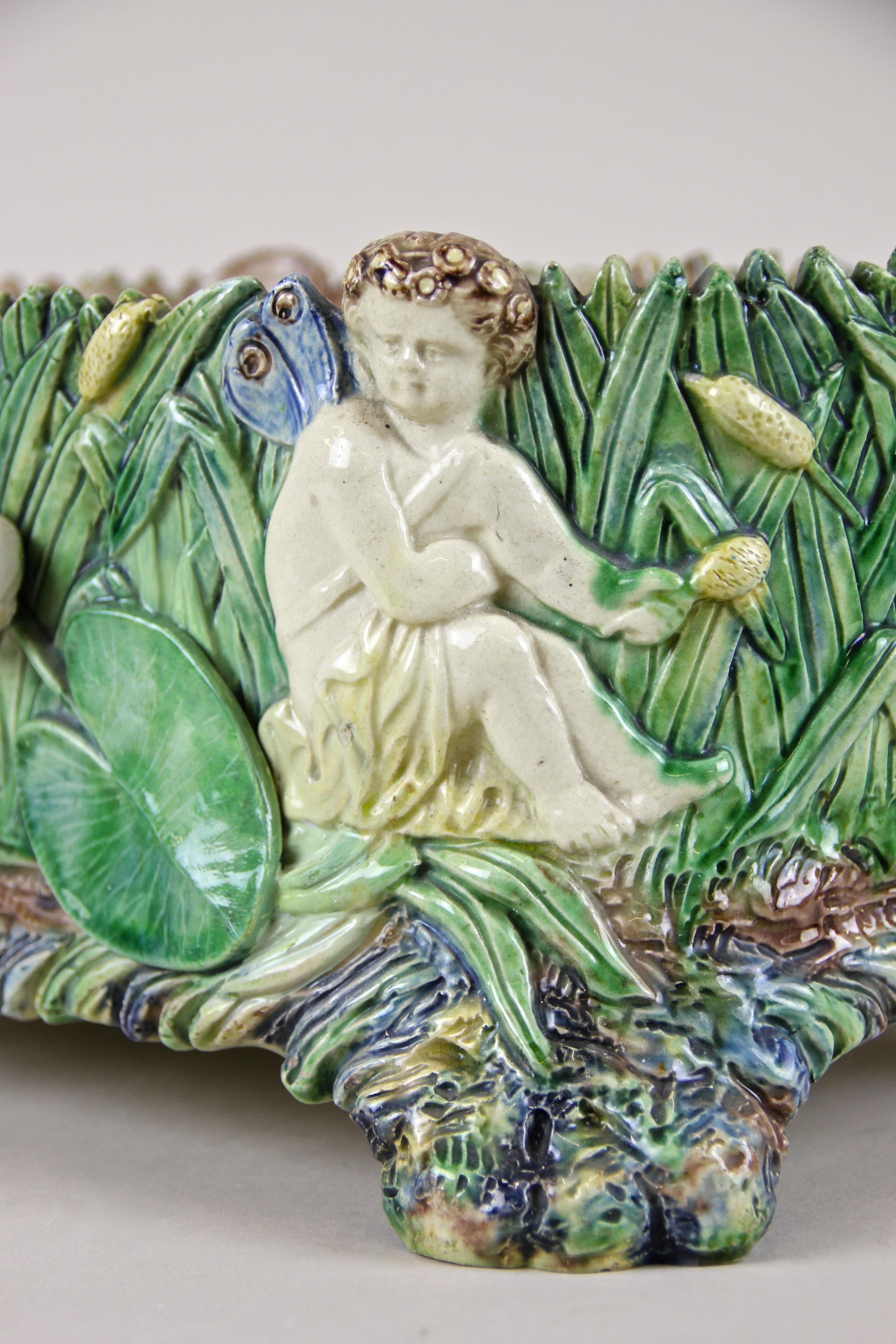 20th Century Italian Majolica Jardinière Early Art Nouveau Period, Italy, circa 1900