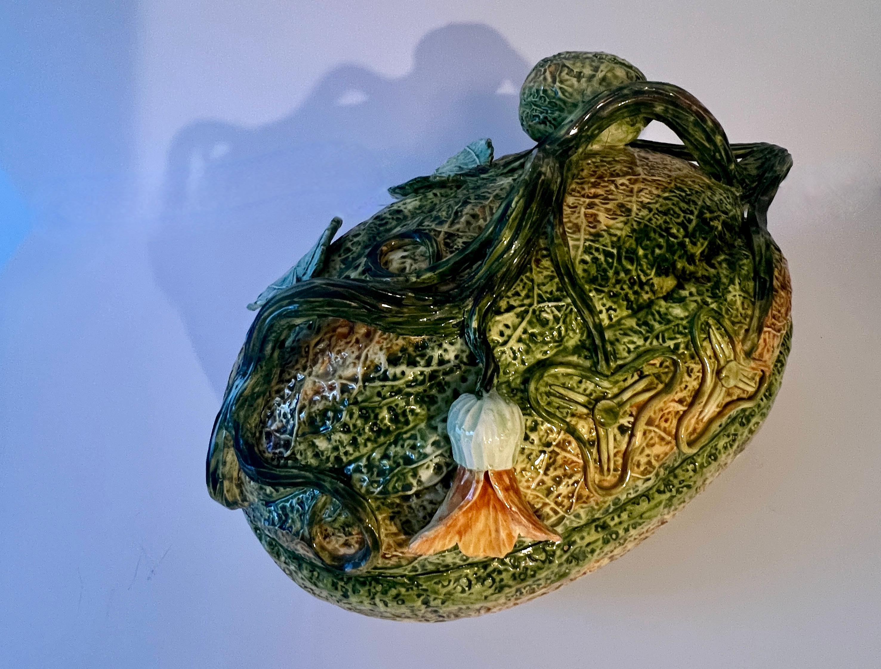 Zuppiera in maiolica italiana Meiselman con mestolo e piatto di portata 10