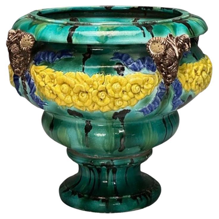 Italian, Majolica, Modern, Palatial Jardinière or Planter, Outdoor, Italy, 1930