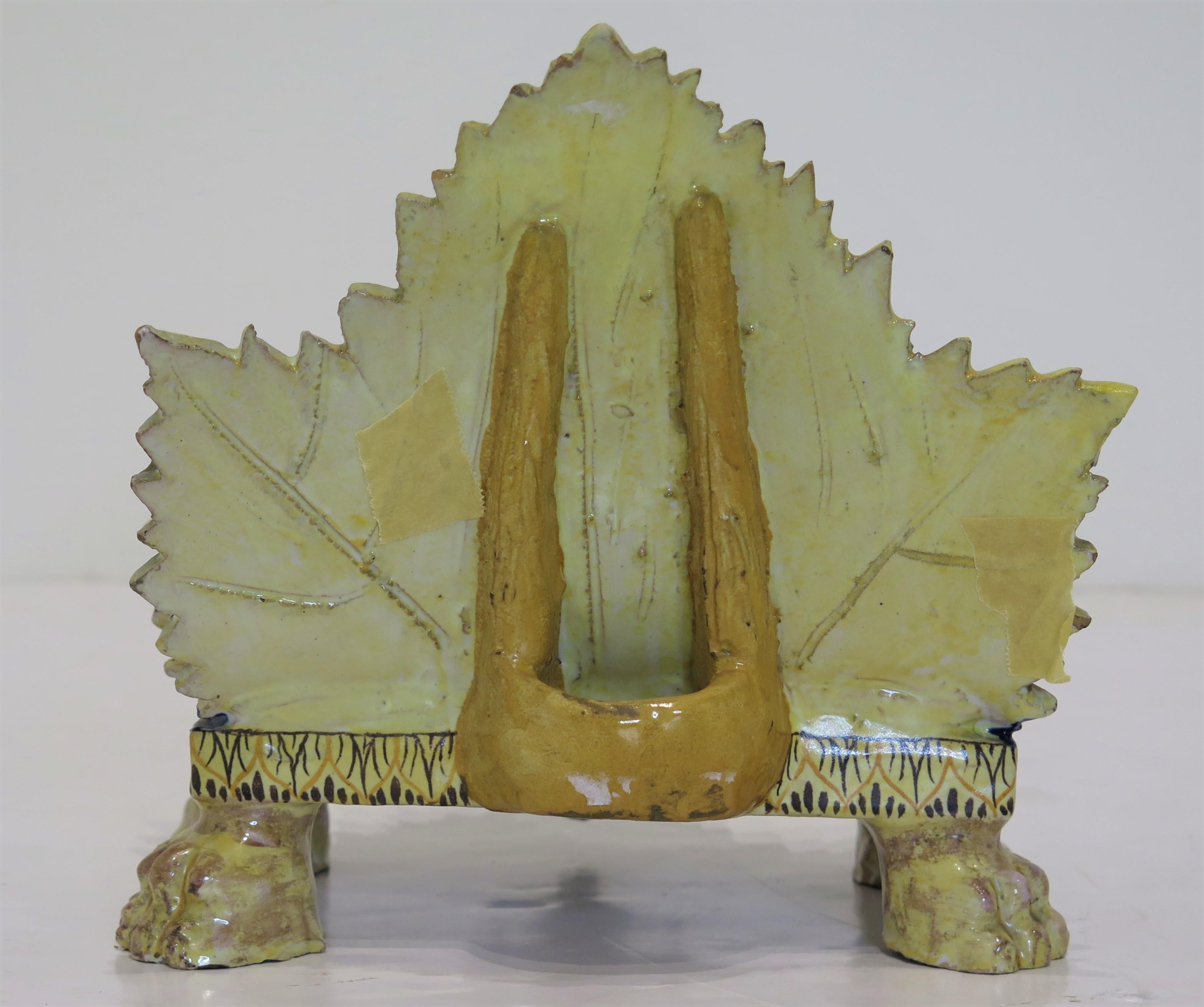 Italian Majolica Palissy-Type Inkstand For Sale 2