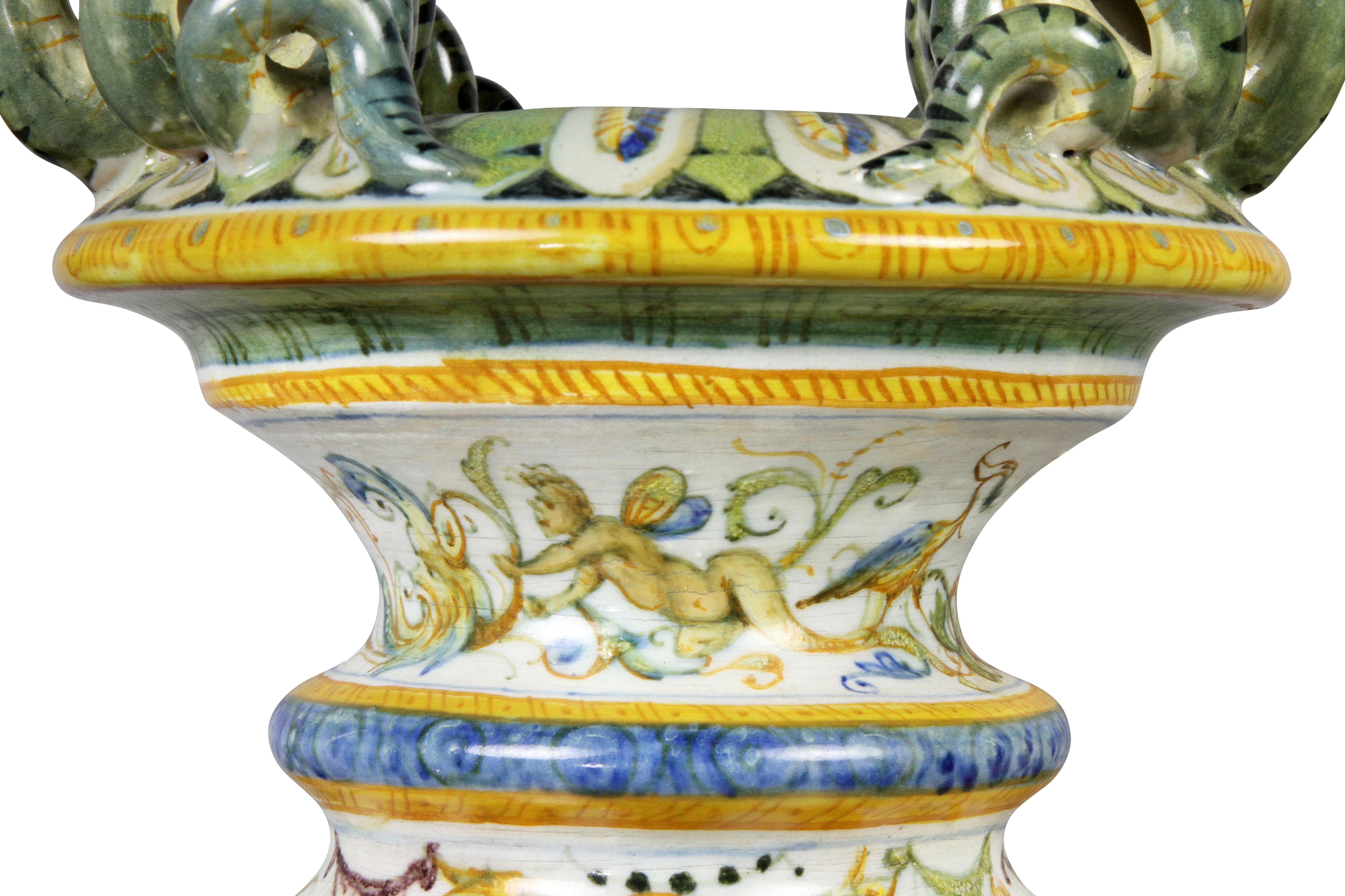 Italiano Vaso in maiolica italiana di Cantagalli