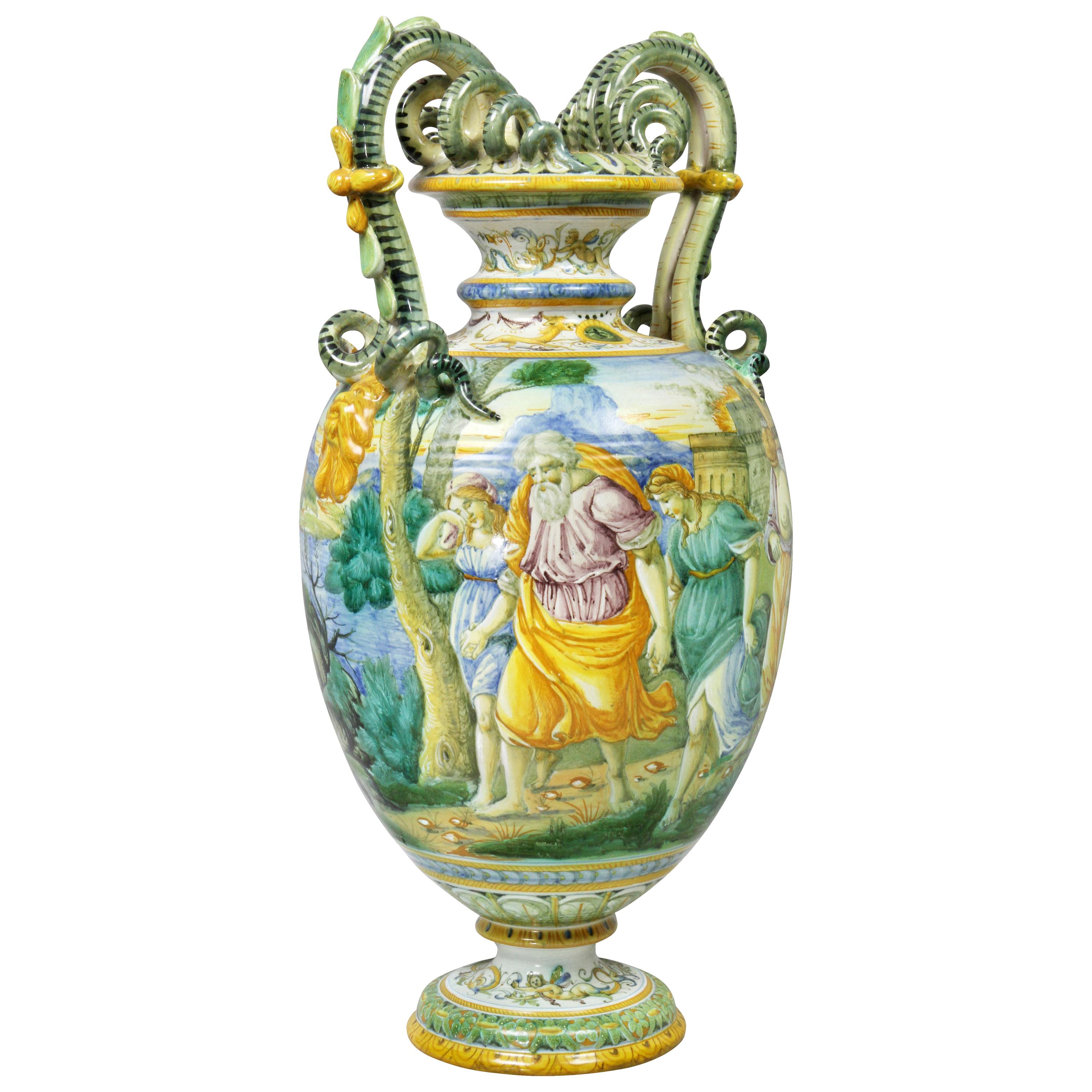 Italian Majolica Vase by Cantagalli