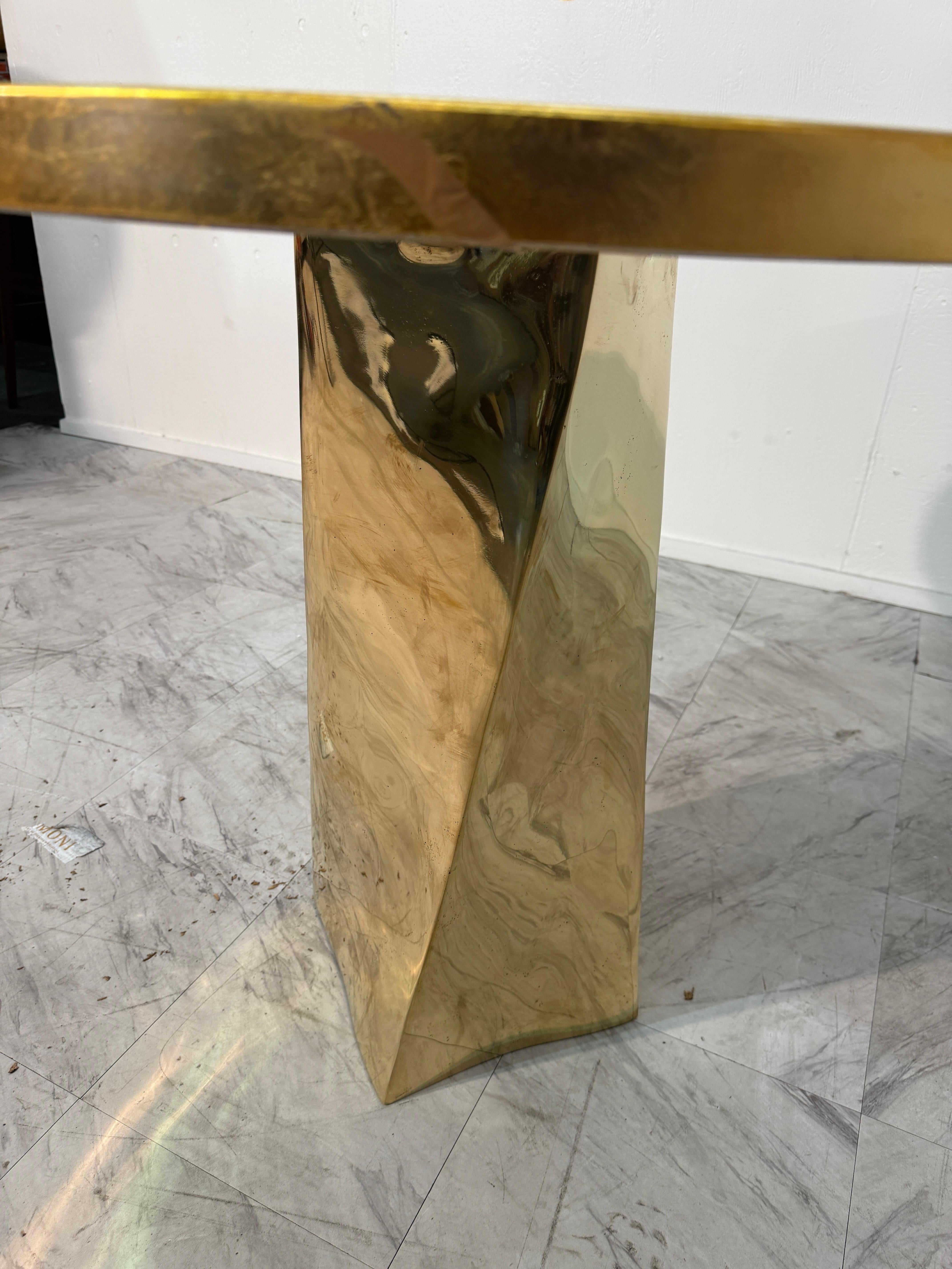 XX secolo Tavolo italiano in malachite e bronzo della Fonderia Artistica Ruocco, anni '90 in vendita