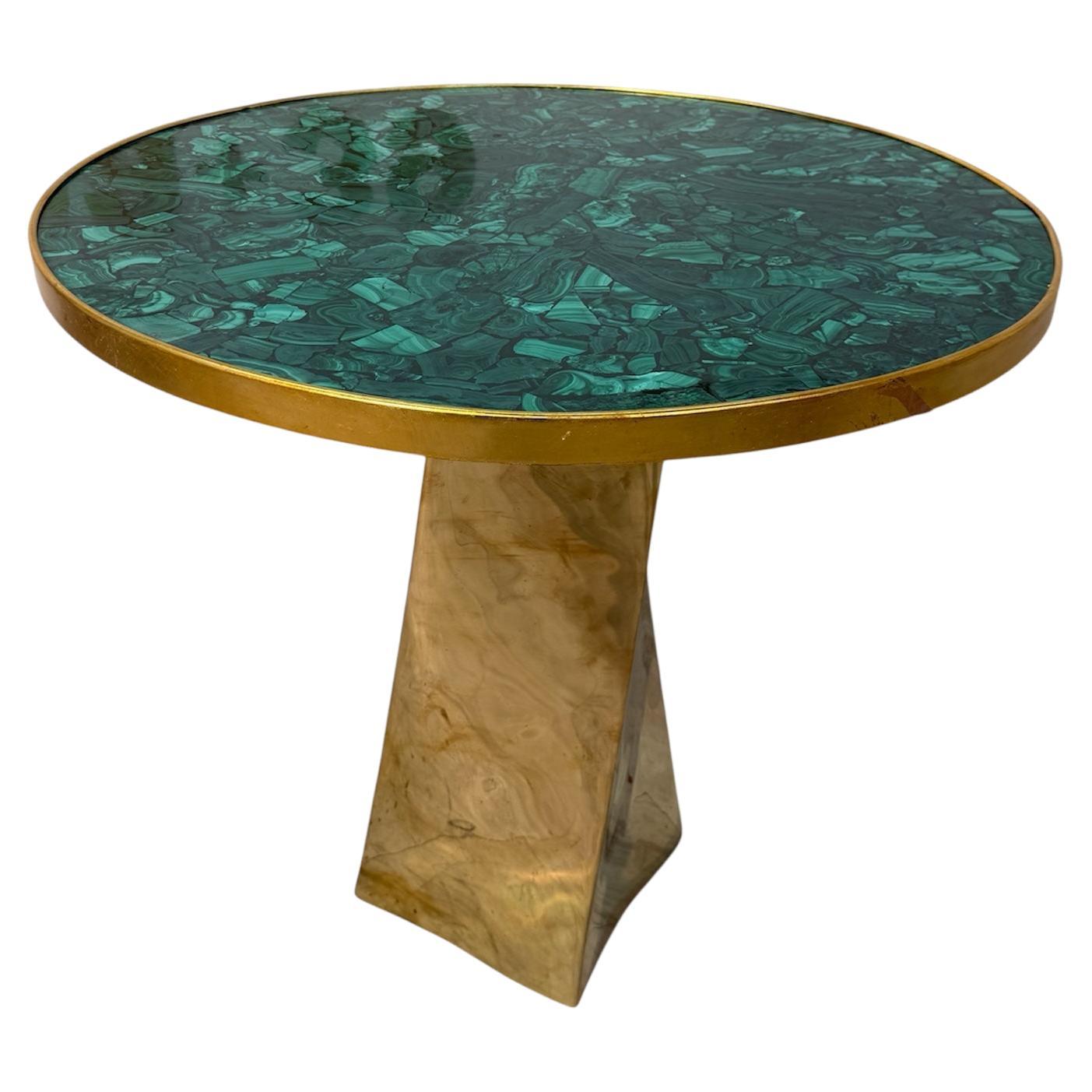 Italienischer Tisch aus Malachit und Bronze von Fonderia Artistica Ruocco, 1990er Jahre
