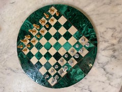 Italian Malachite Chess Set, 1970s