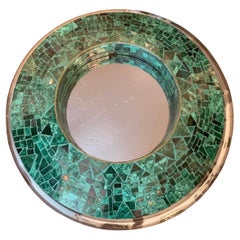 Italian Malachite Circular Mirror