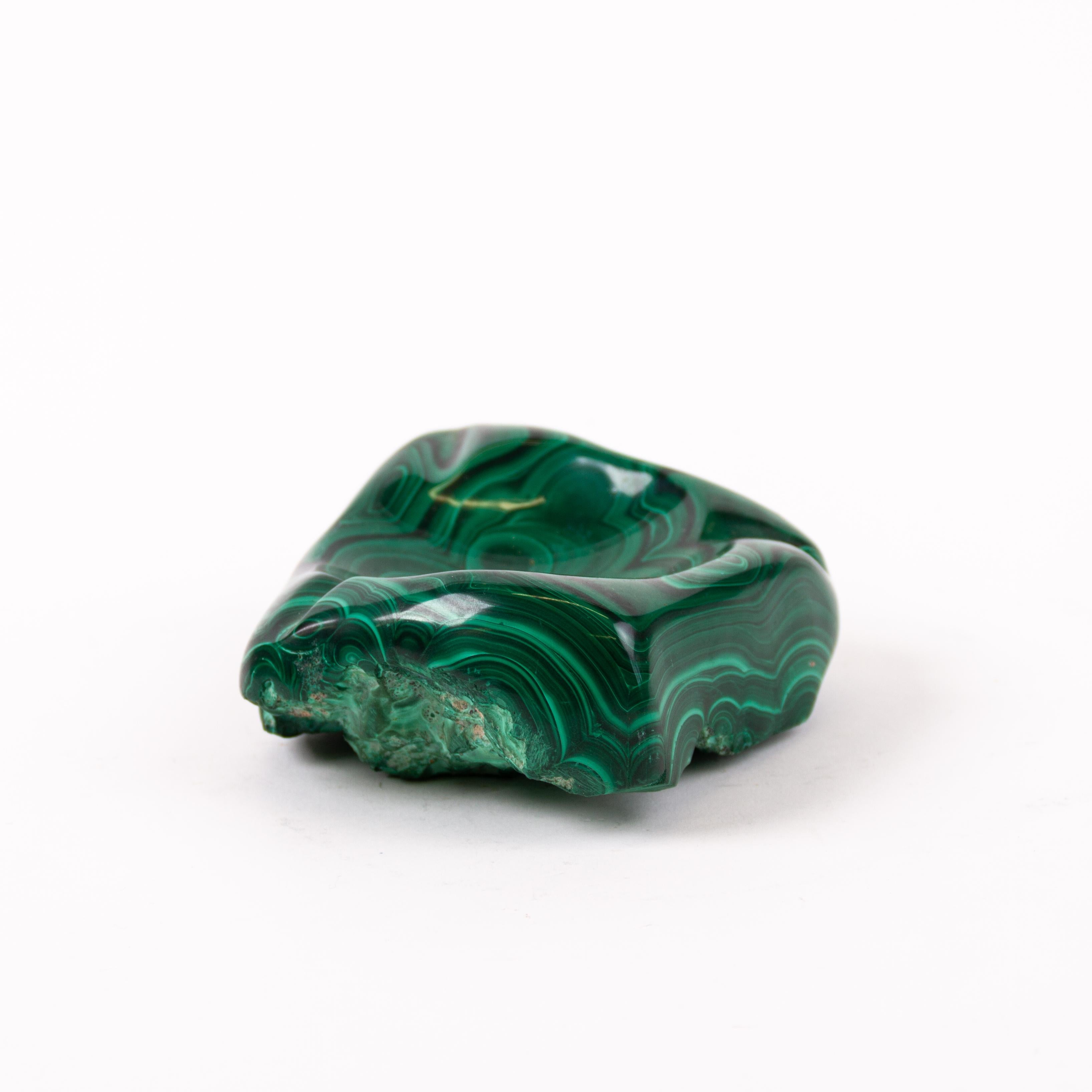 Spécimen de géode de malachite italienne Cendrier ou Vide Poche du milieu du siècle dernier Bon état à Nottingham, GB