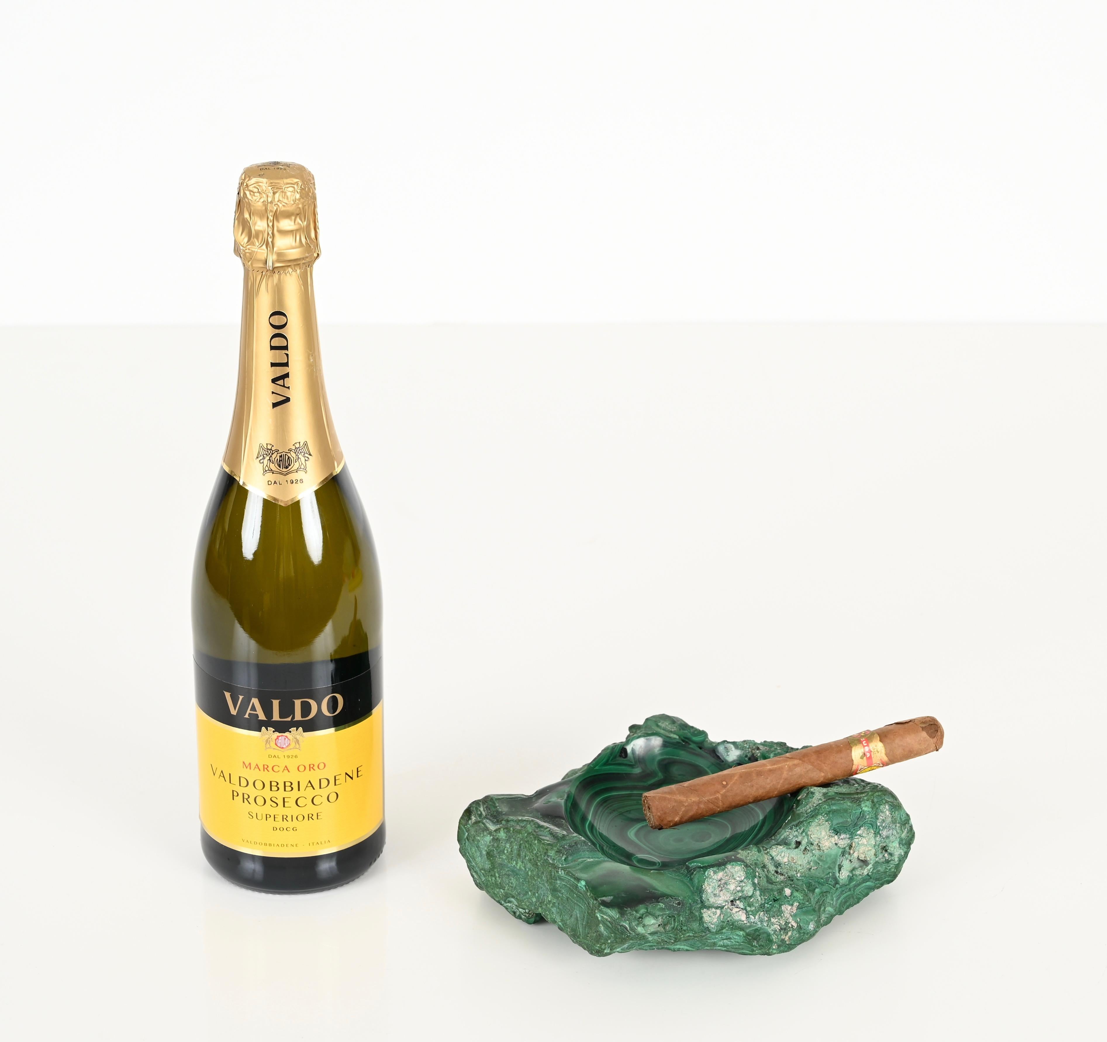 Italian Malachite Green Marble Ashtray or Vide-Poche, 1970s 7