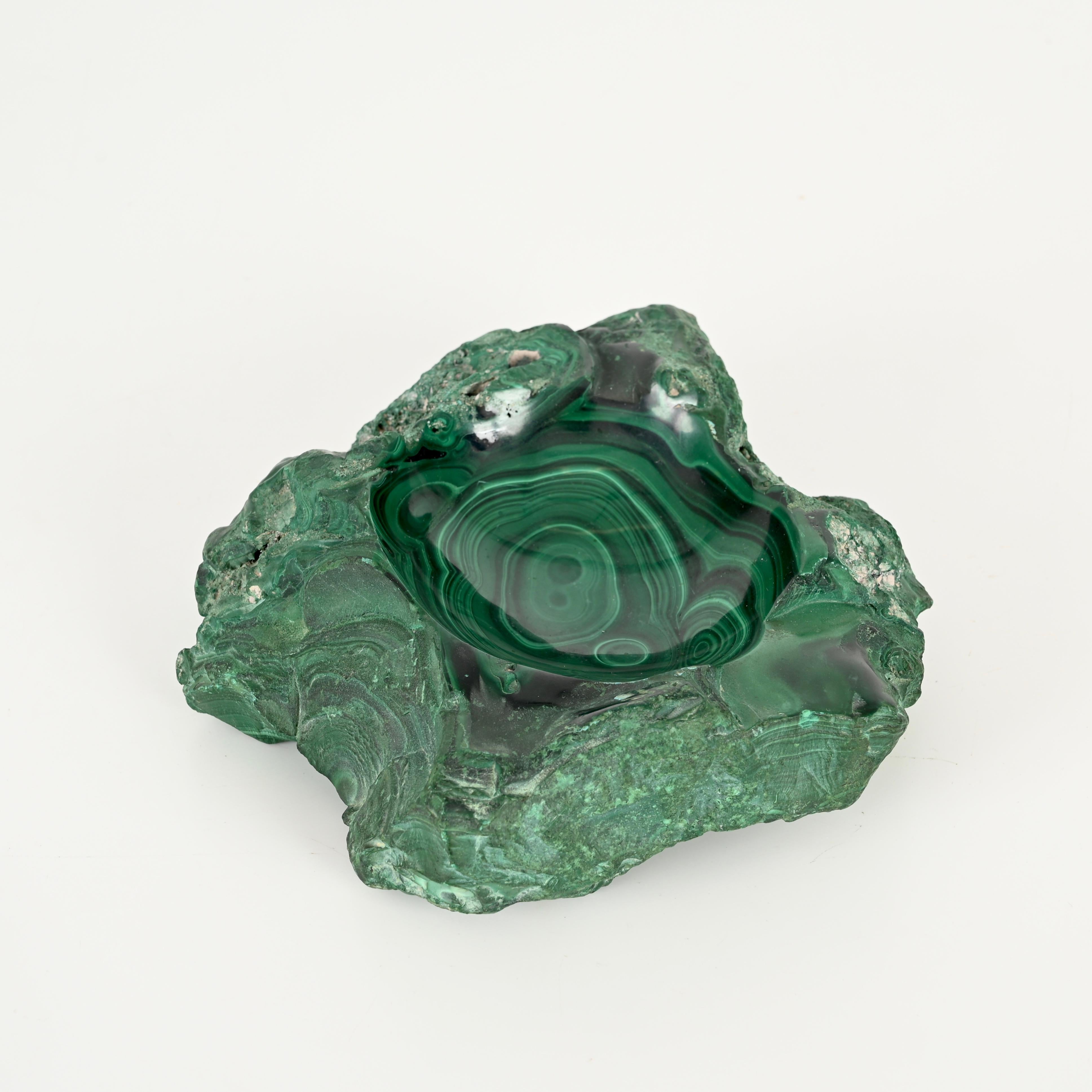 Italian Malachite Green Marble Ashtray or Vide-Poche, 1970s 9