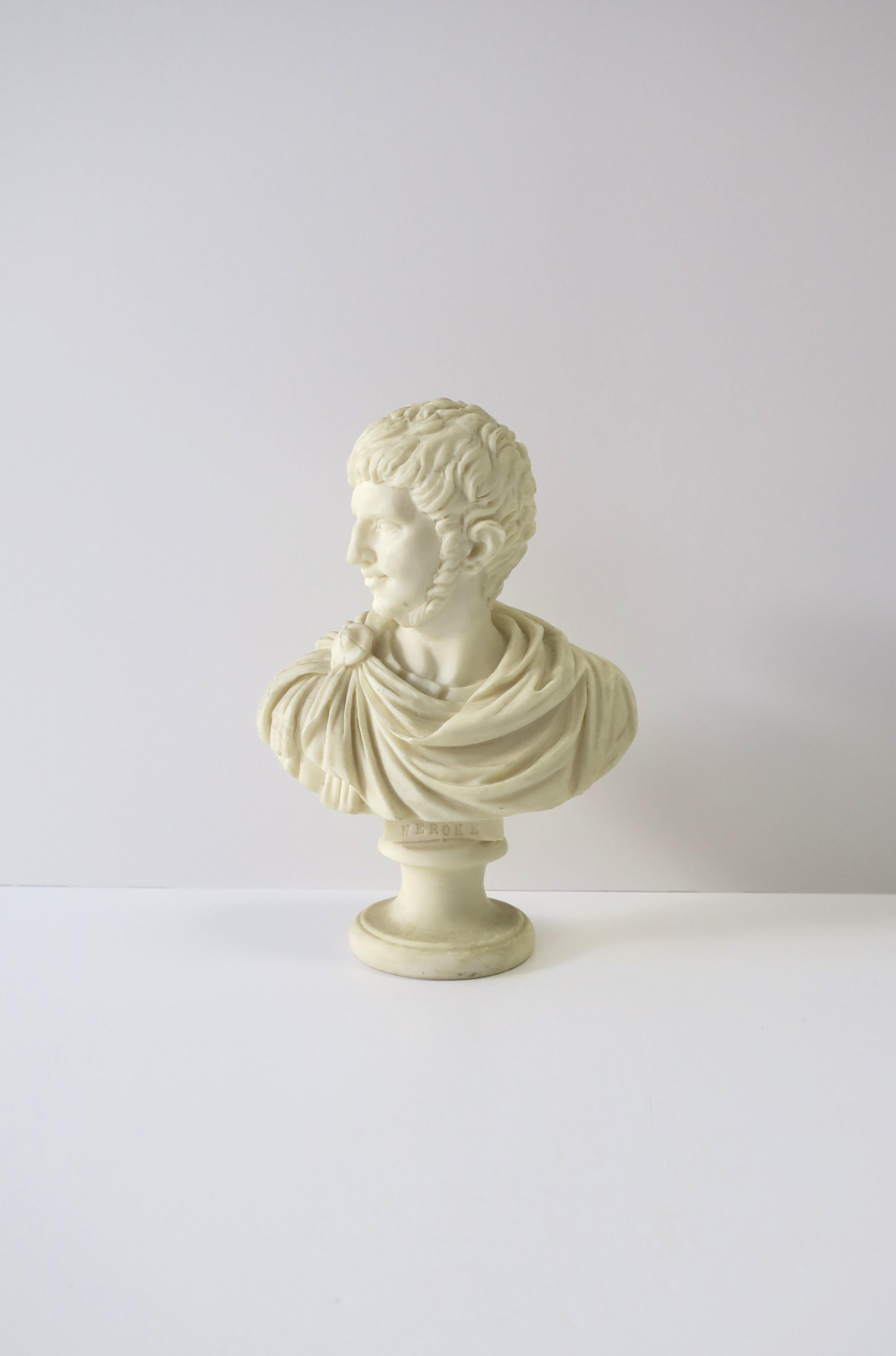 20th Century Italian Male Bust Sculptures, Set of 3 For Sale