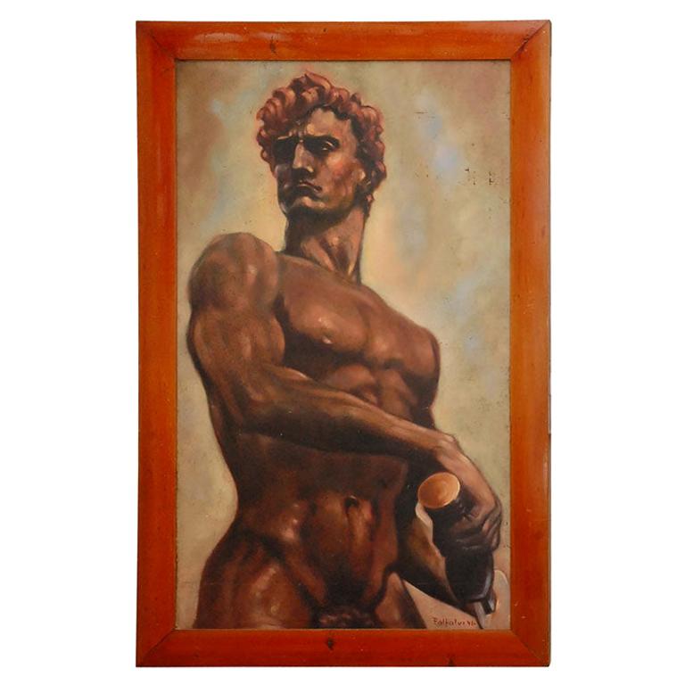 Italian Male Nude Painting by Artist Falfavino