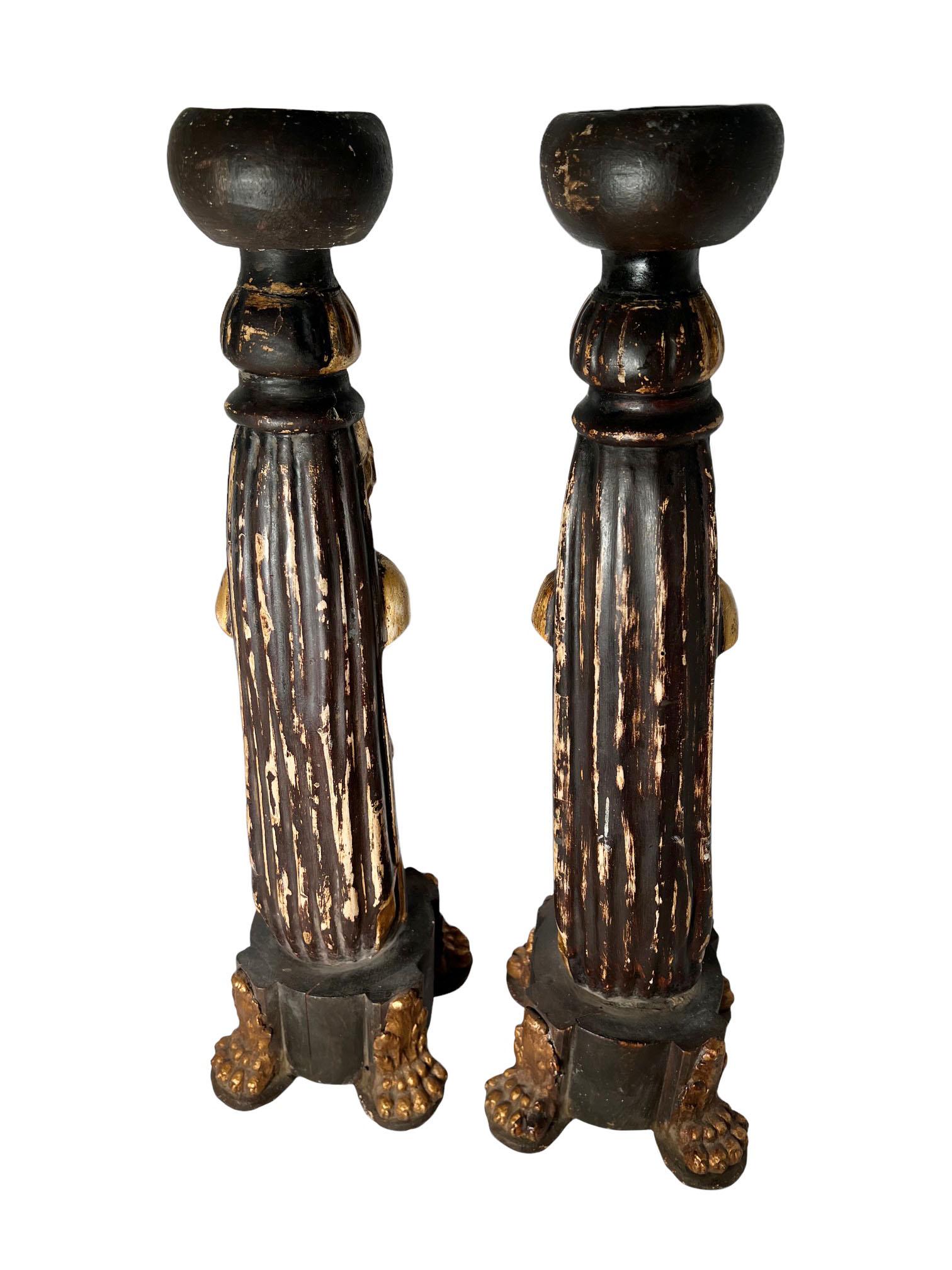 Italian Man And Woman Candlesticks For Sale 2