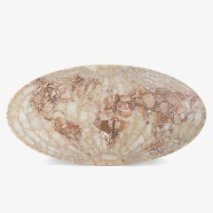 Italian "Map of the World" Stone Wall Sculpture in Agate, Marble, and Quartz