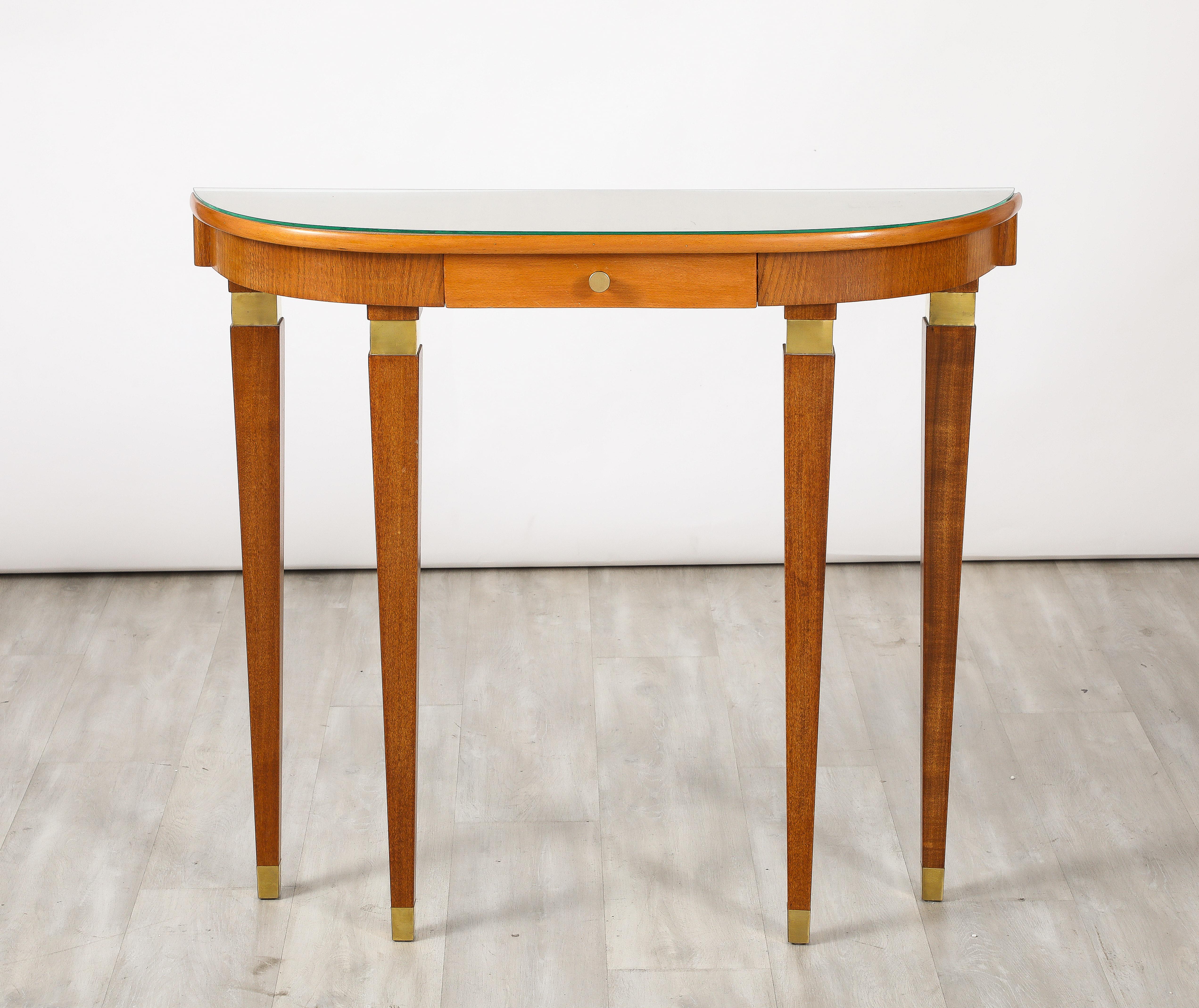 Italian Maple Wood Console Table, Italy, circa 1940  In Good Condition For Sale In New York, NY
