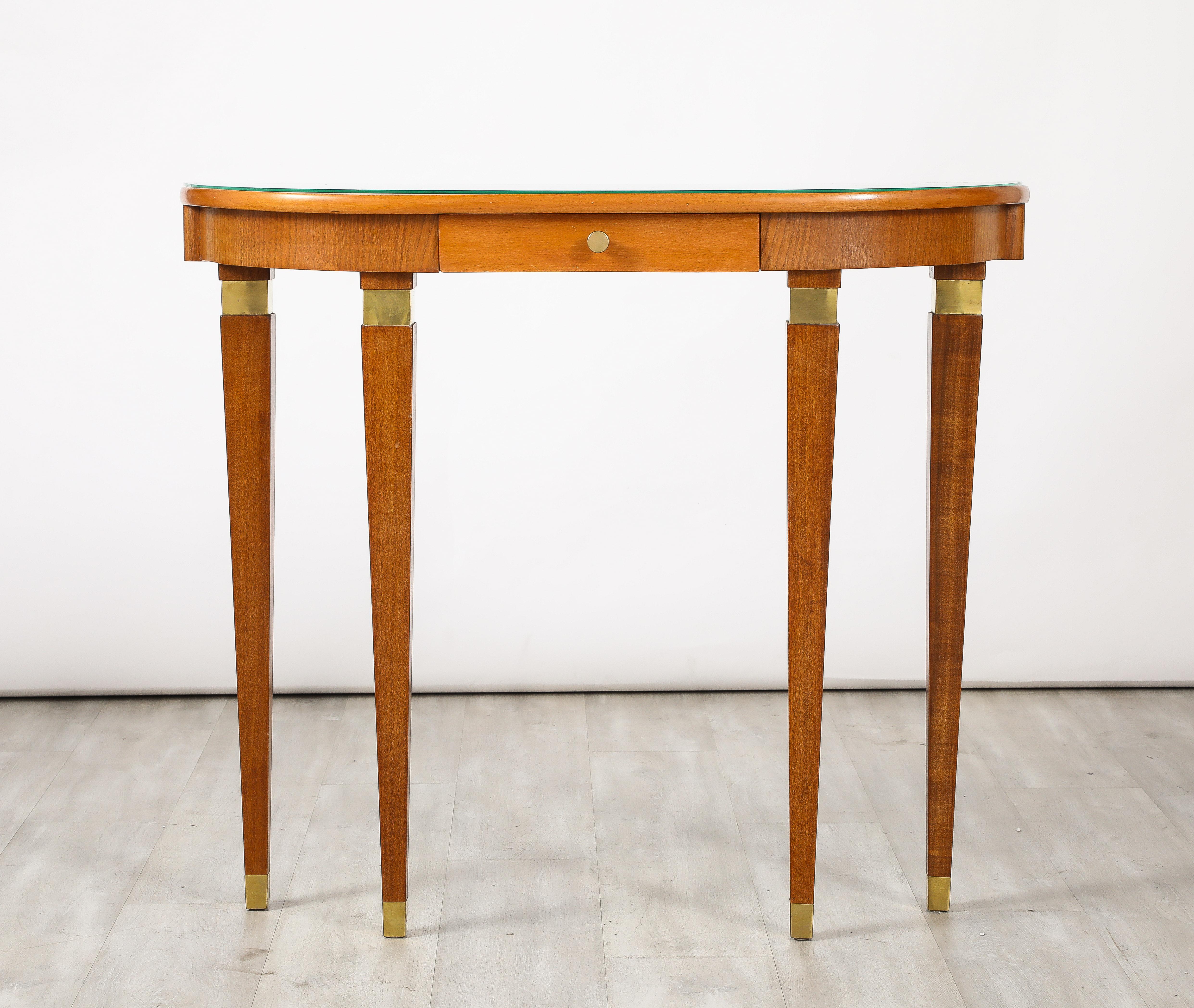 Milieu du XXe siècle Table console italienne en bois d'érable, Italie, vers 1940  en vente