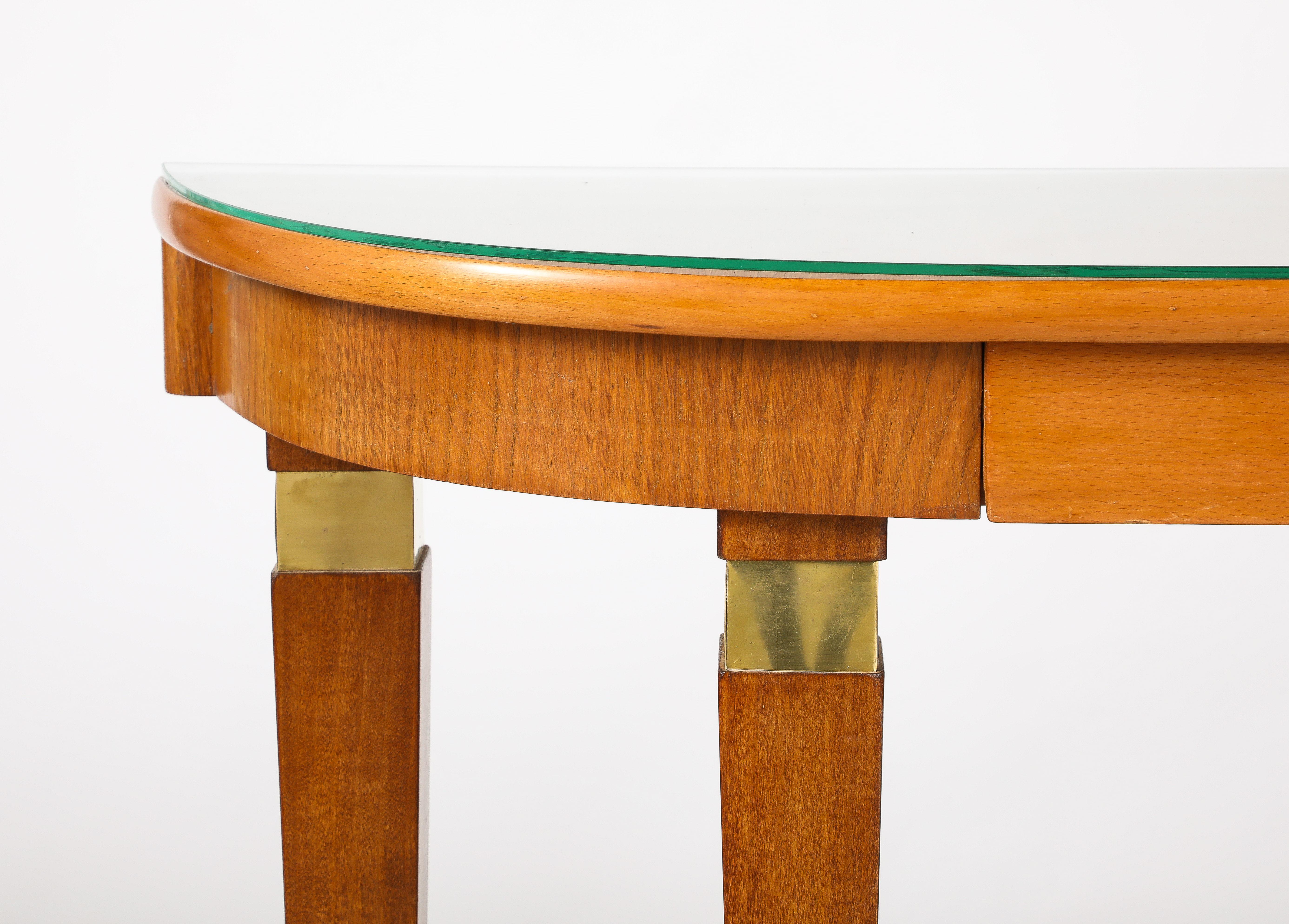 Table console italienne en bois d'érable, Italie, vers 1940  en vente 1