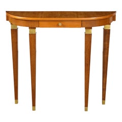 Table console italienne en bois d'érable, Italie, vers 1940