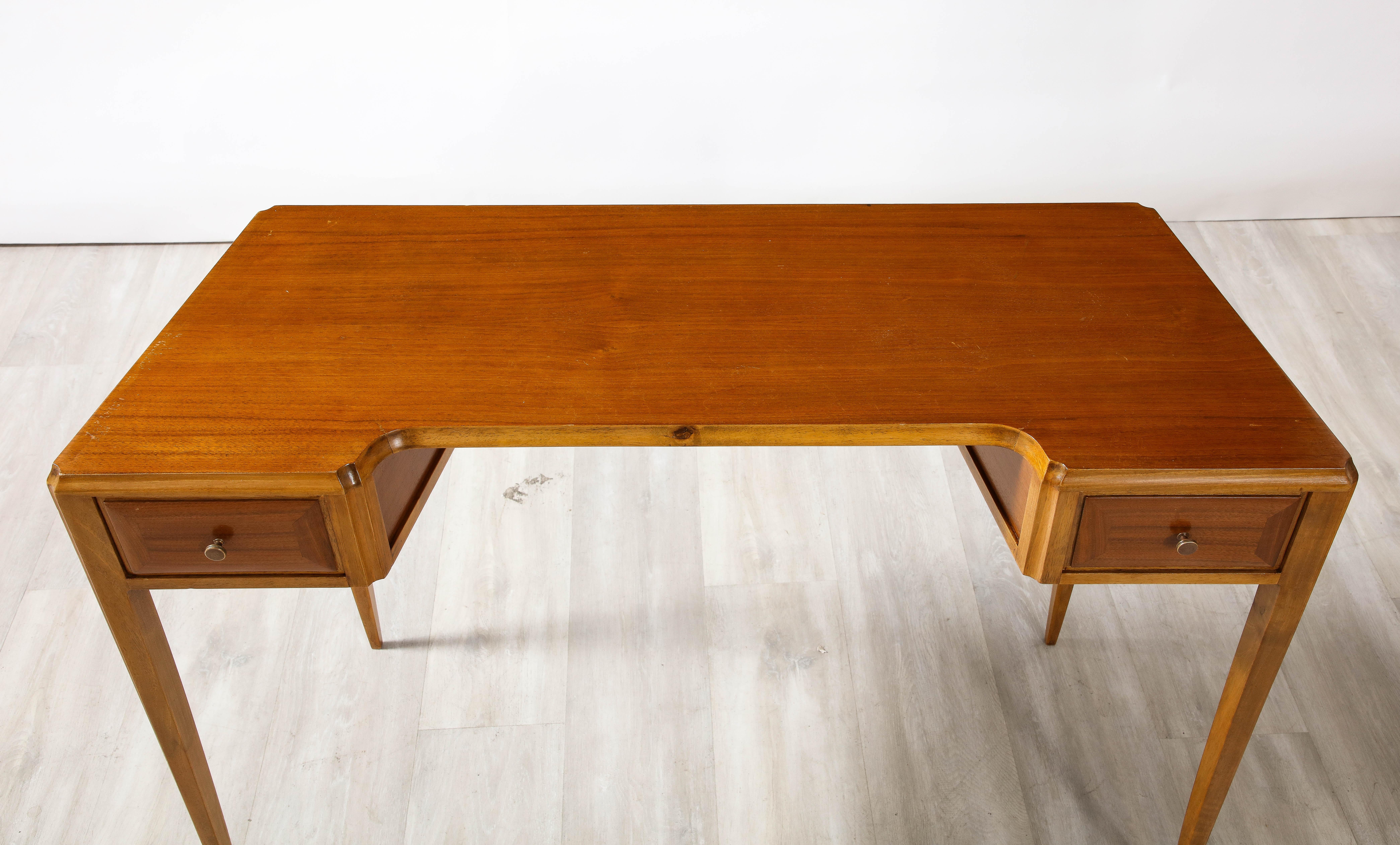 Italian Maple Wood Desk or Writing Table, Circa 1940  8