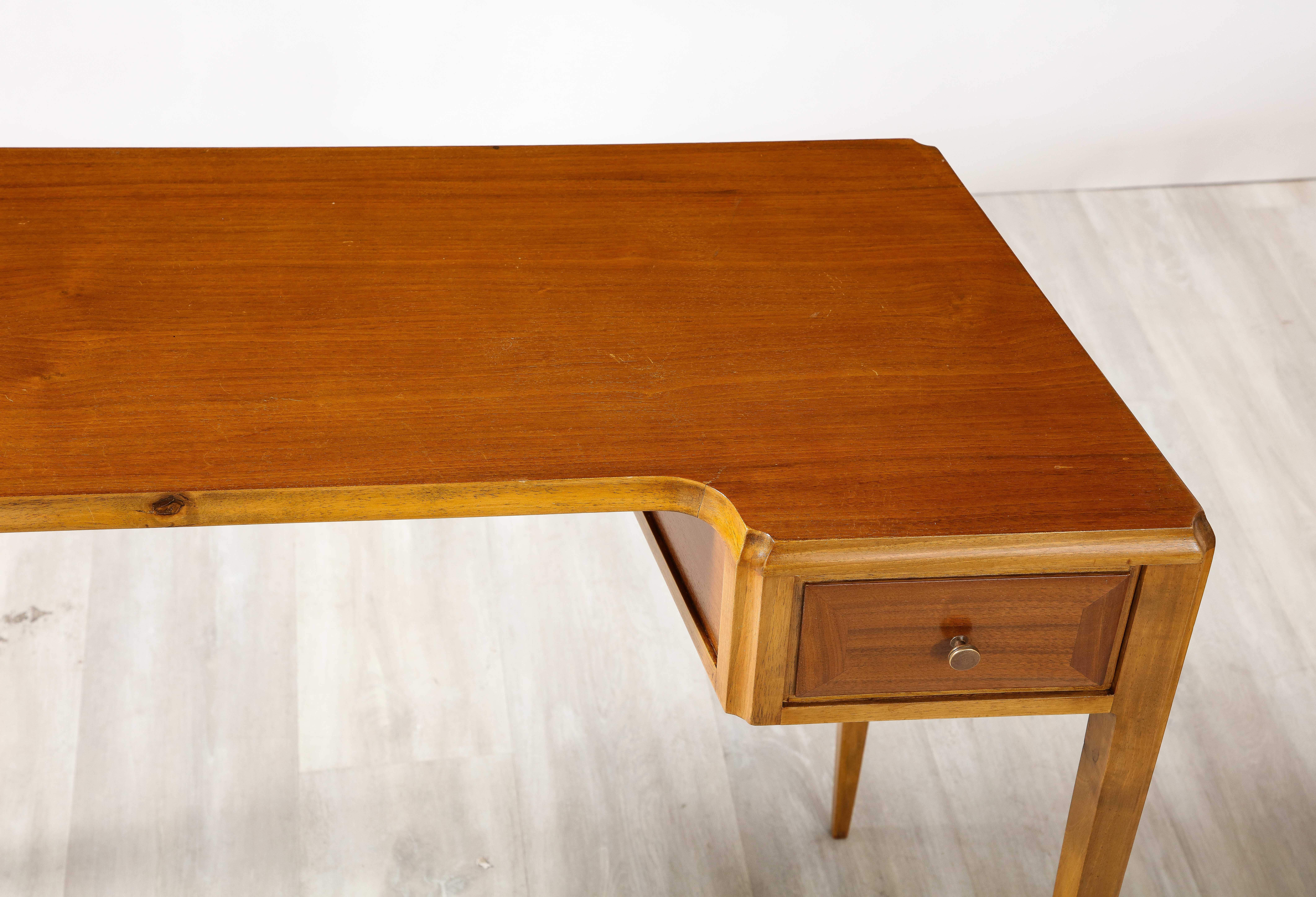 Italian Maple Wood Desk or Writing Table, Circa 1940  9