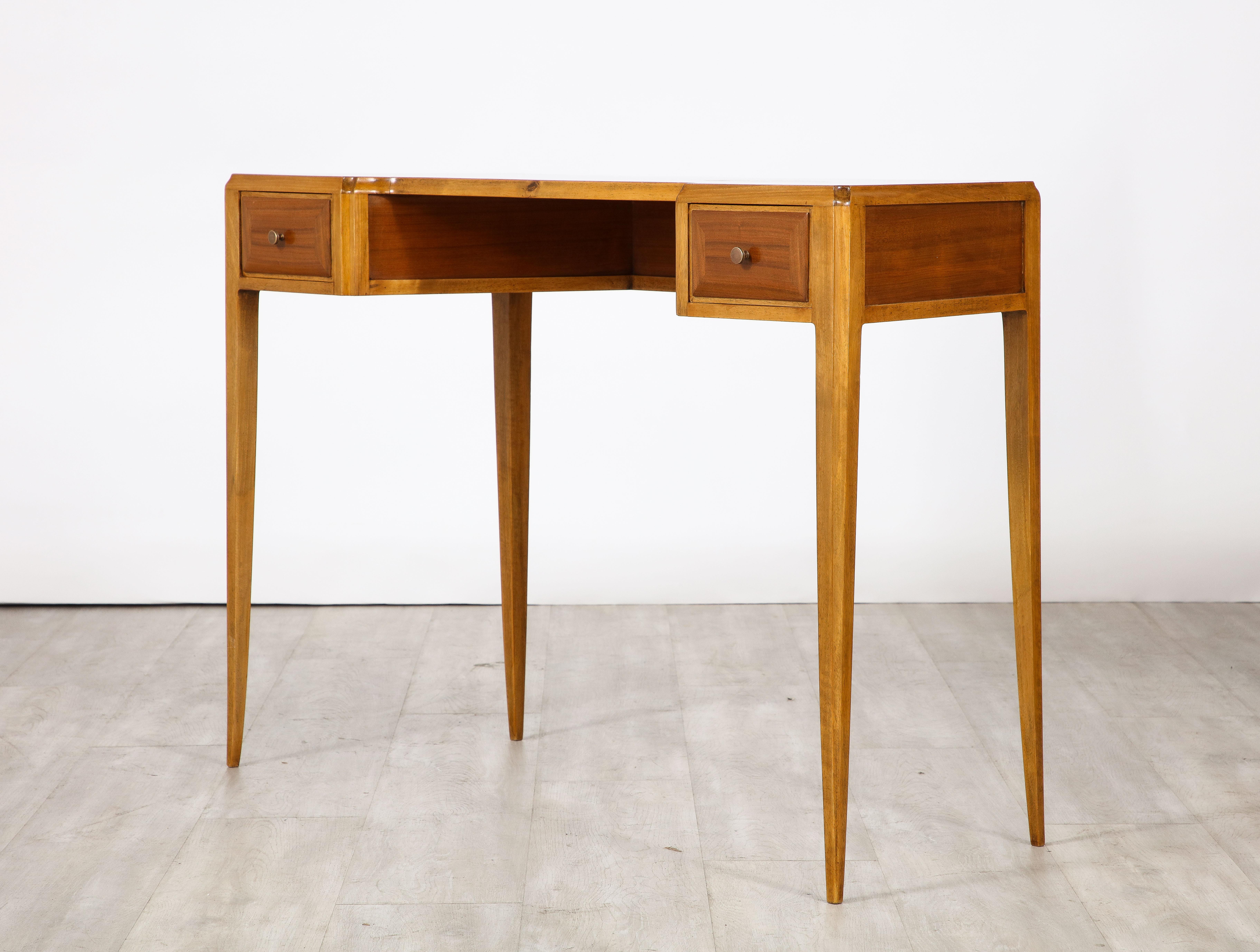 Italian Maple Wood Desk or Writing Table, Circa 1940 10