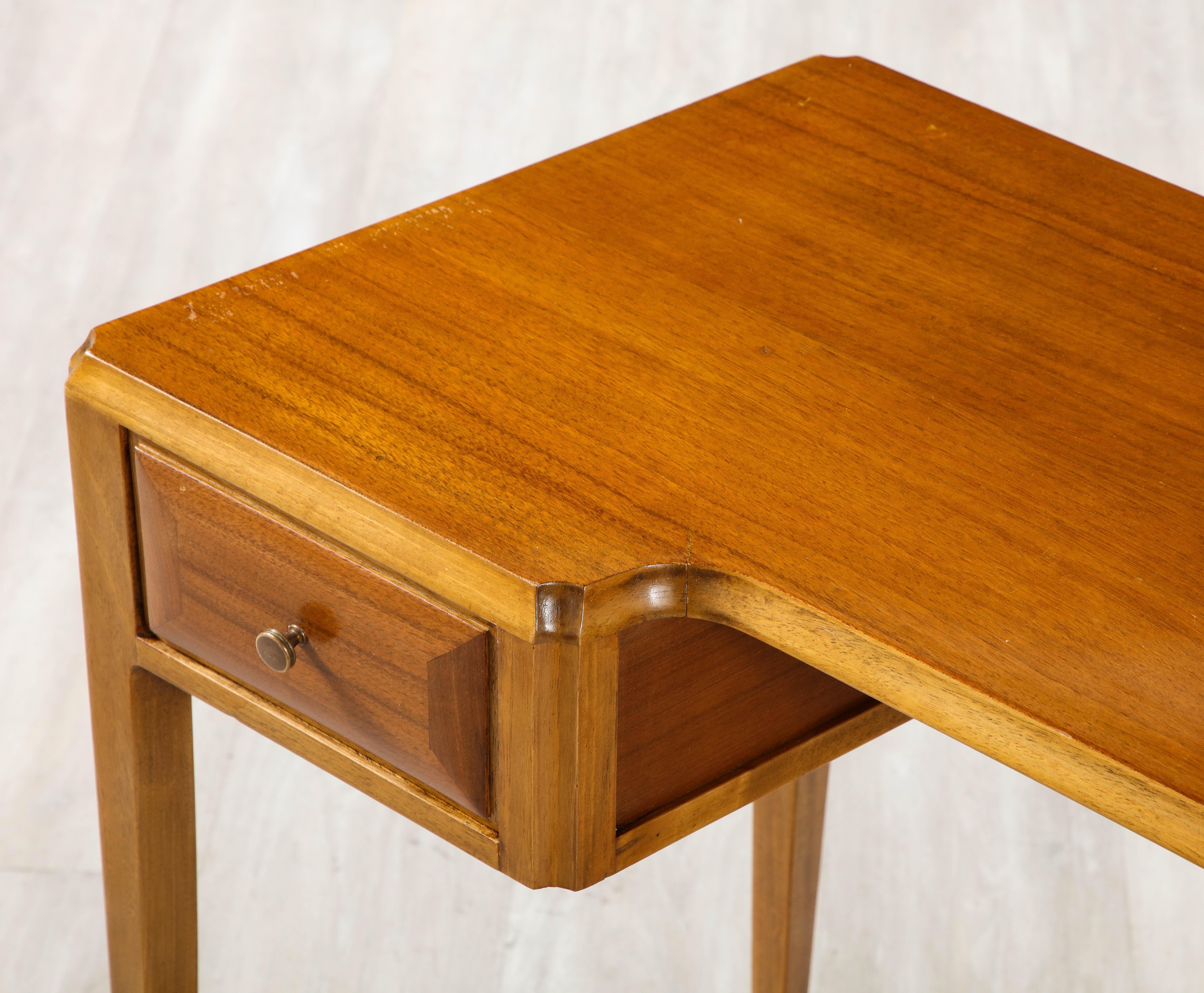 Italian Maple Wood Desk or Writing Table, Circa 1940  2