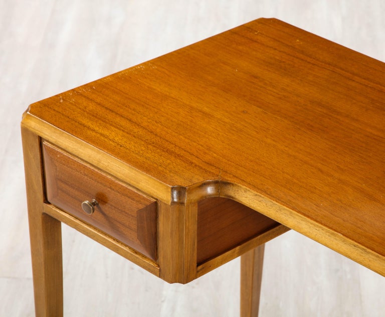 Italian Maple Wood Desk or Writing Table, Circa 1940 For Sale at 1stDibs