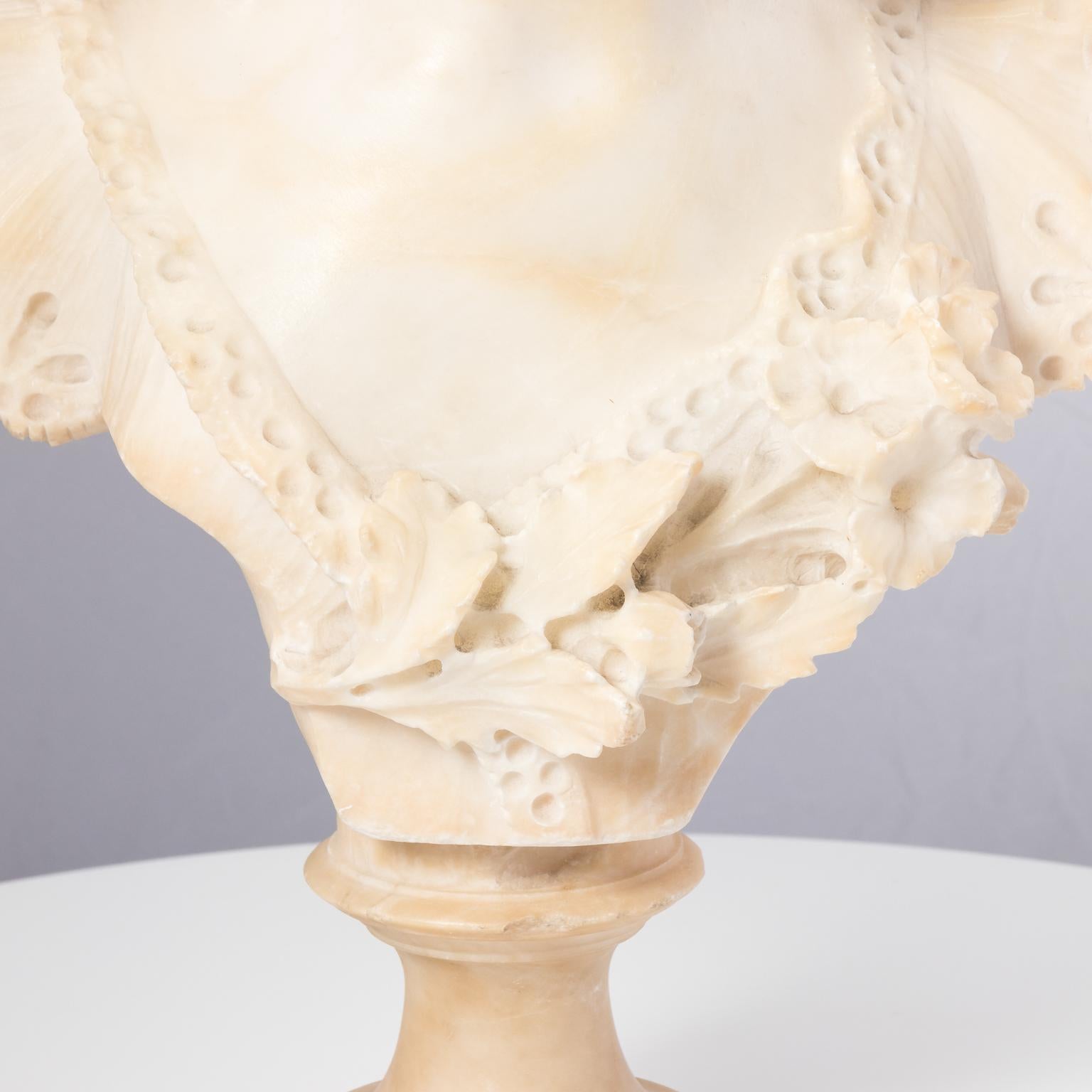 Italian Marble Alabaster Carved Busts For Sale 2