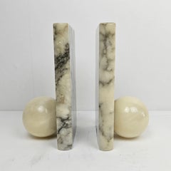 Italian Marble and Alabaster Set of Bookends, 1920's