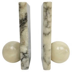 Italian Marble and Alabaster Set of Bookends, 1920's