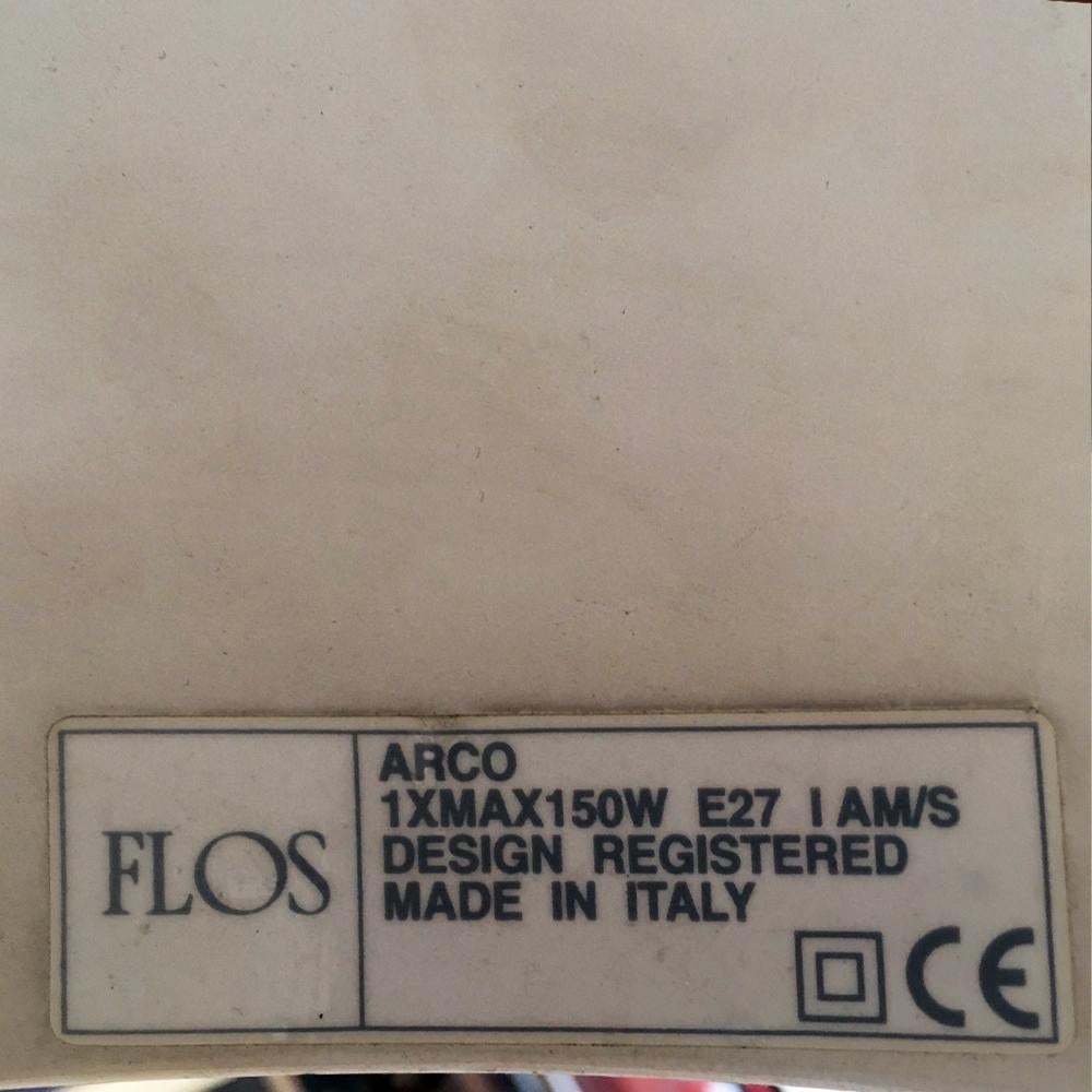 Italian Marble and Aluminium Arco Floor Lamp, by Castiglioni for Flos, 1962 4