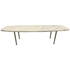 Italian Marble and Brass Coffee Table