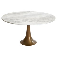 Italian Marble and bronze dining table by Angelo Mangiarotti, Bernini 1959