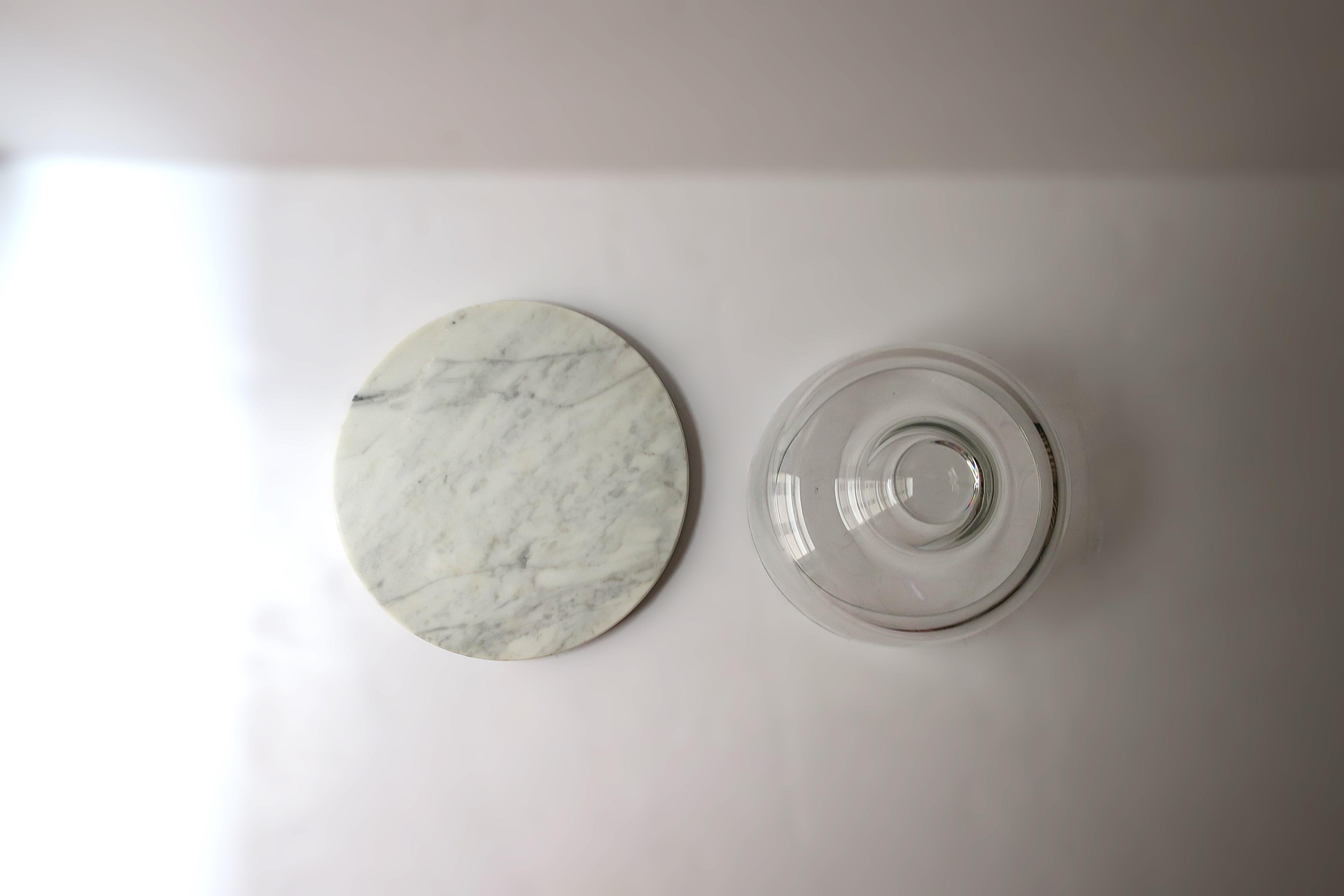 Italian Marble and Glass Cheese or Pastry Dome For Sale 6