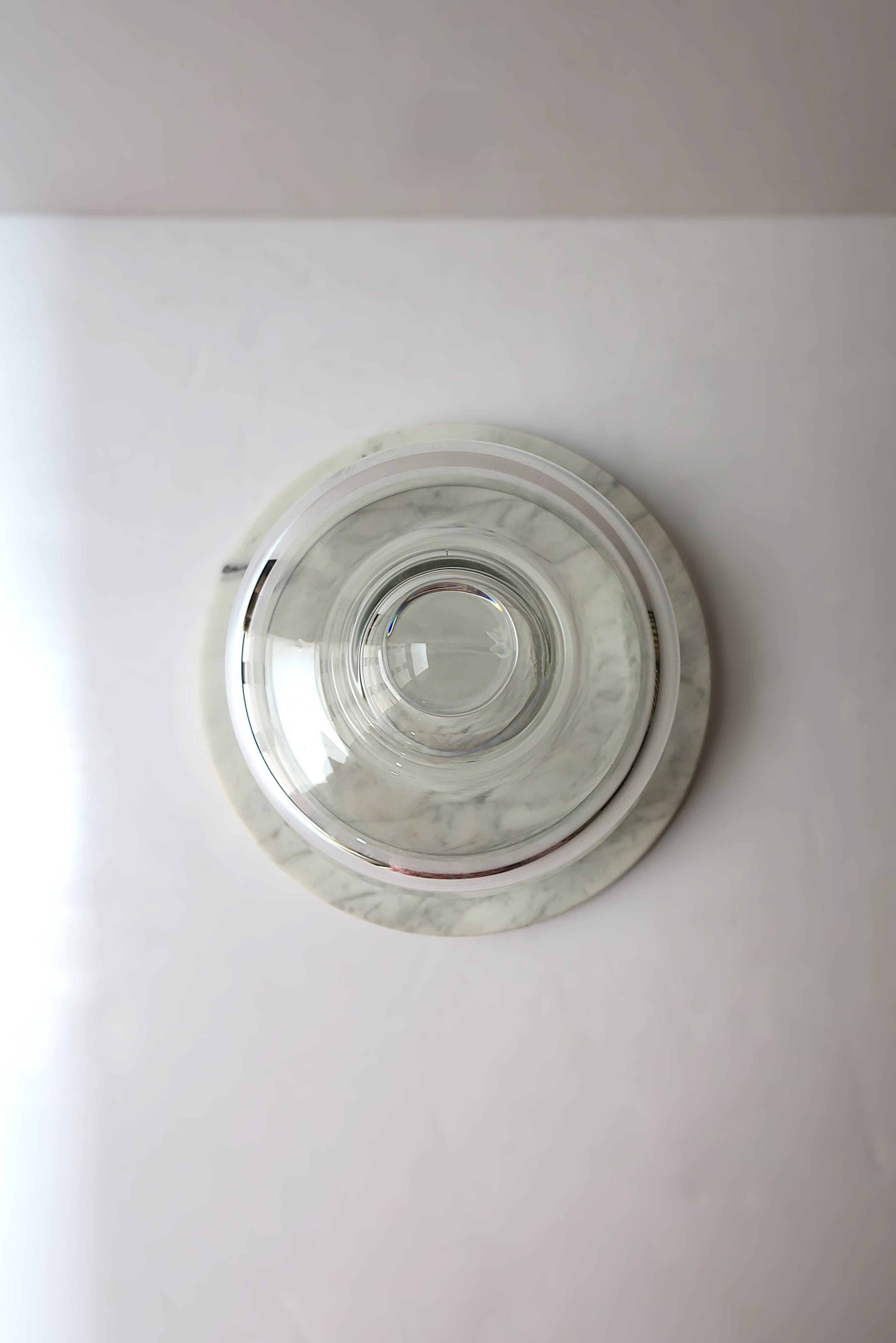 Italian Marble and Glass Cheese or Pastry Dome For Sale 5