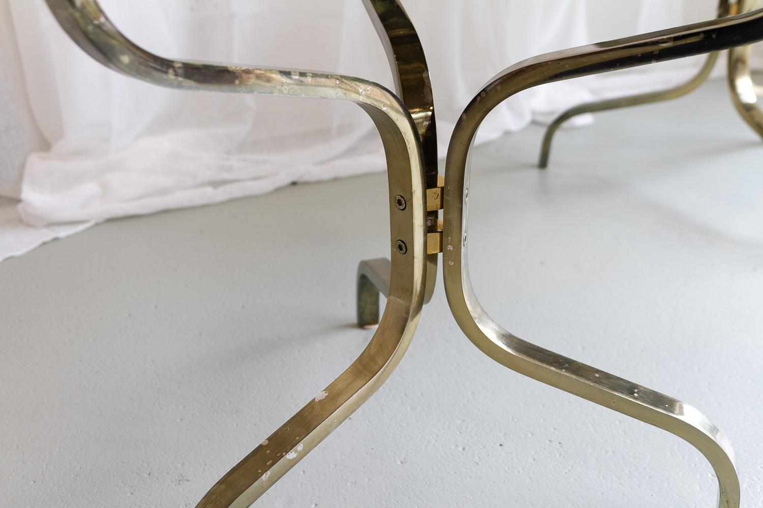 Italian Marble and Gold Side Tables, 1980s. Set of 2.   12