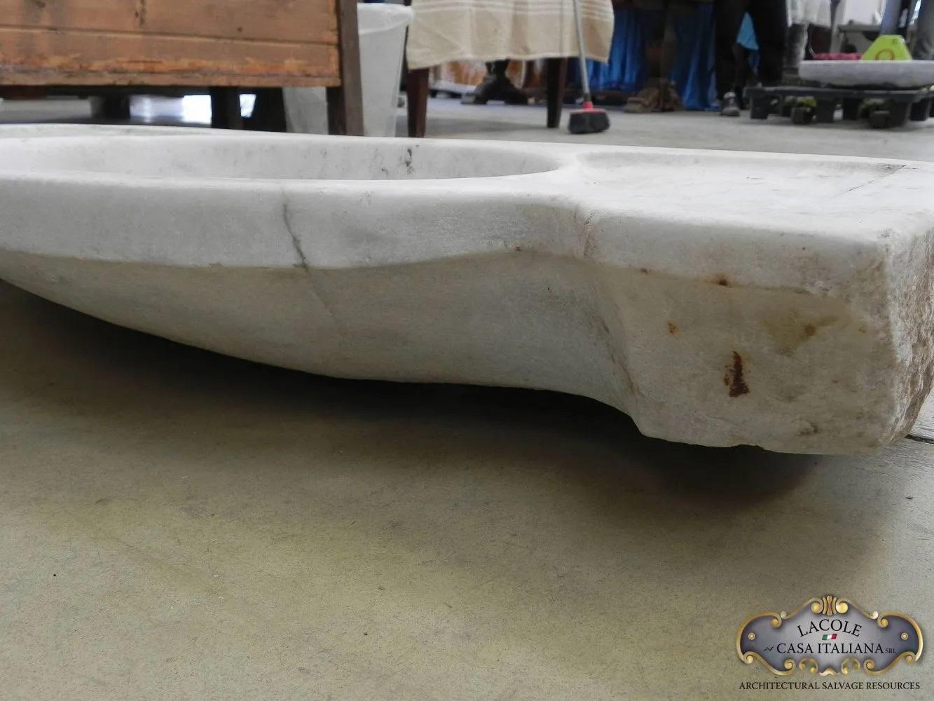 Hand-Crafted Italian Marble Antique Sink