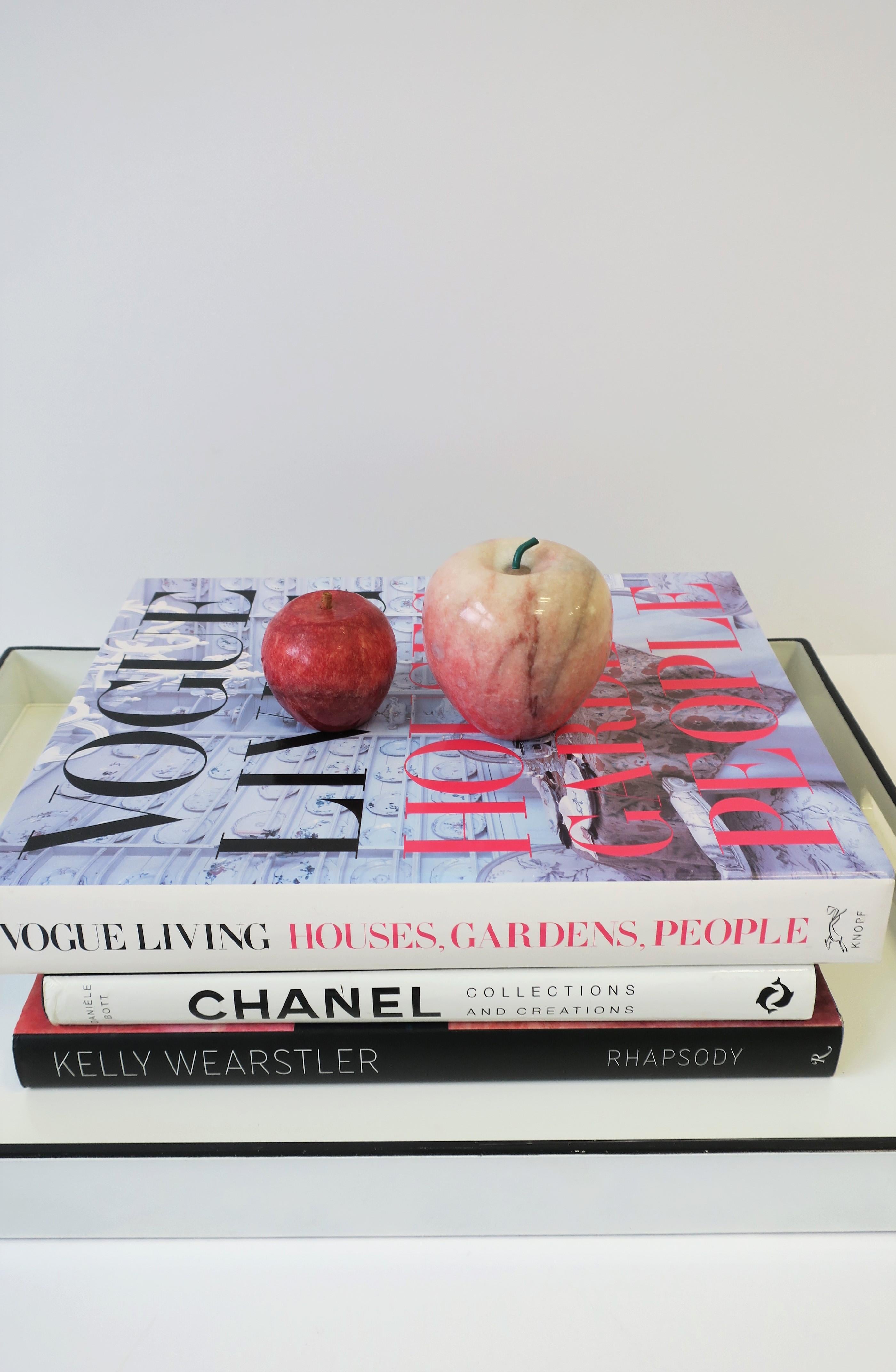 Italian Modern Marble Apple Fruit Sculptures 11