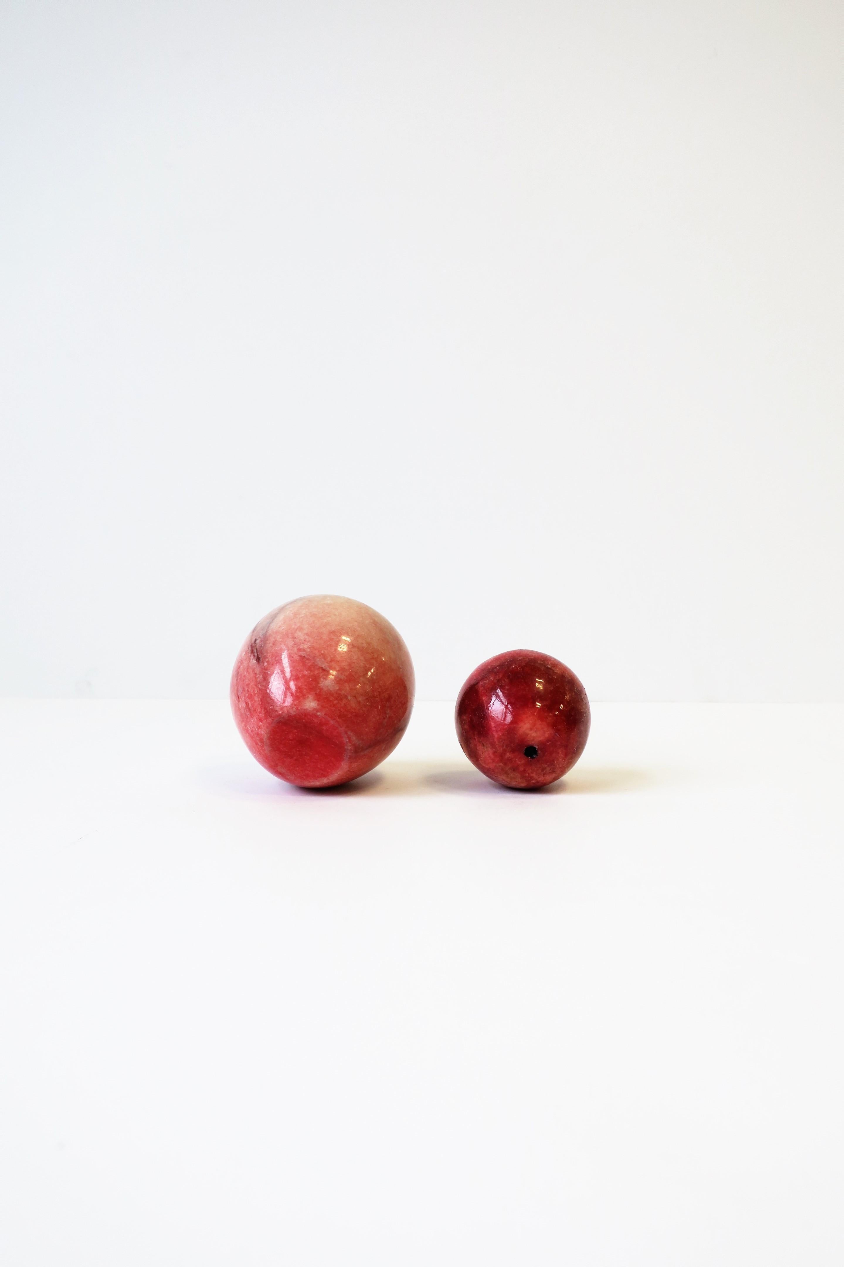 Italian Modern Marble Apple Fruit Sculptures 12