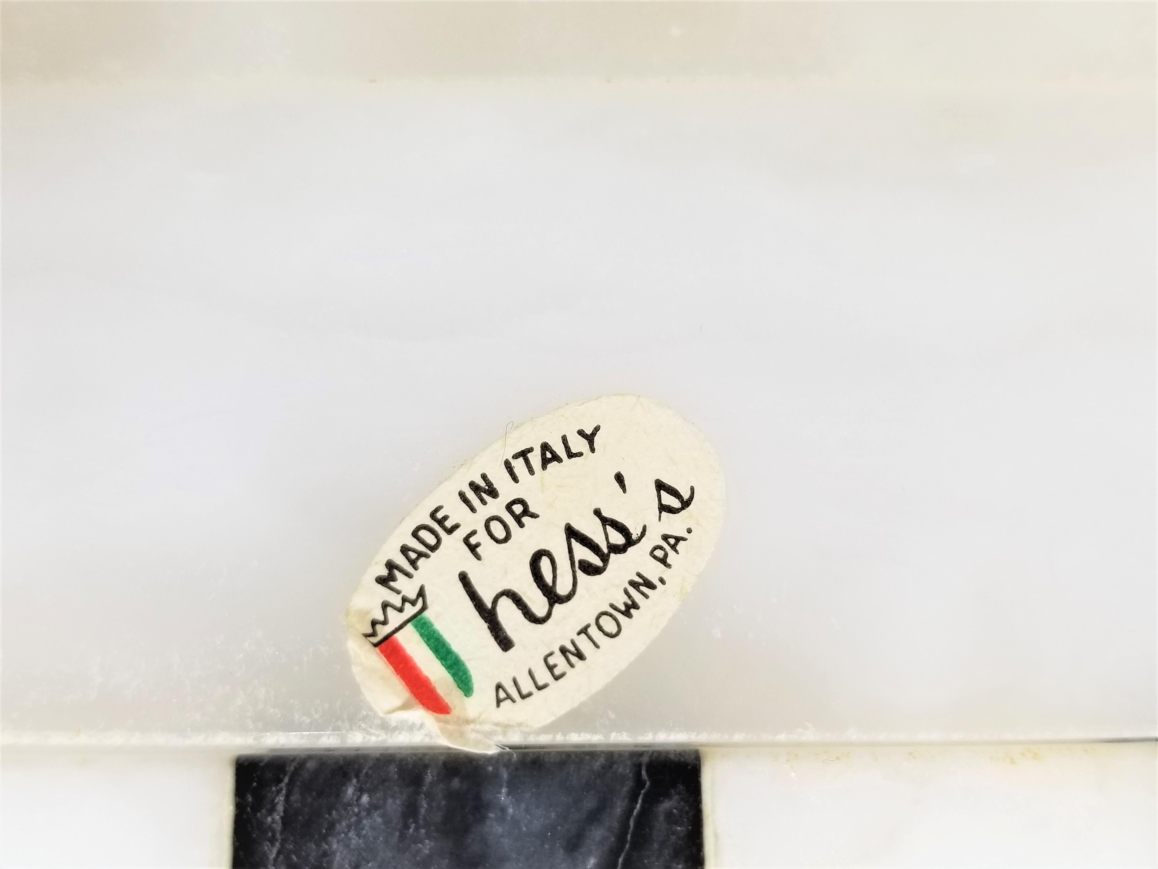 Italian Marble Ashtray and Covered Box Italy Mid Century 1960s Unused 7